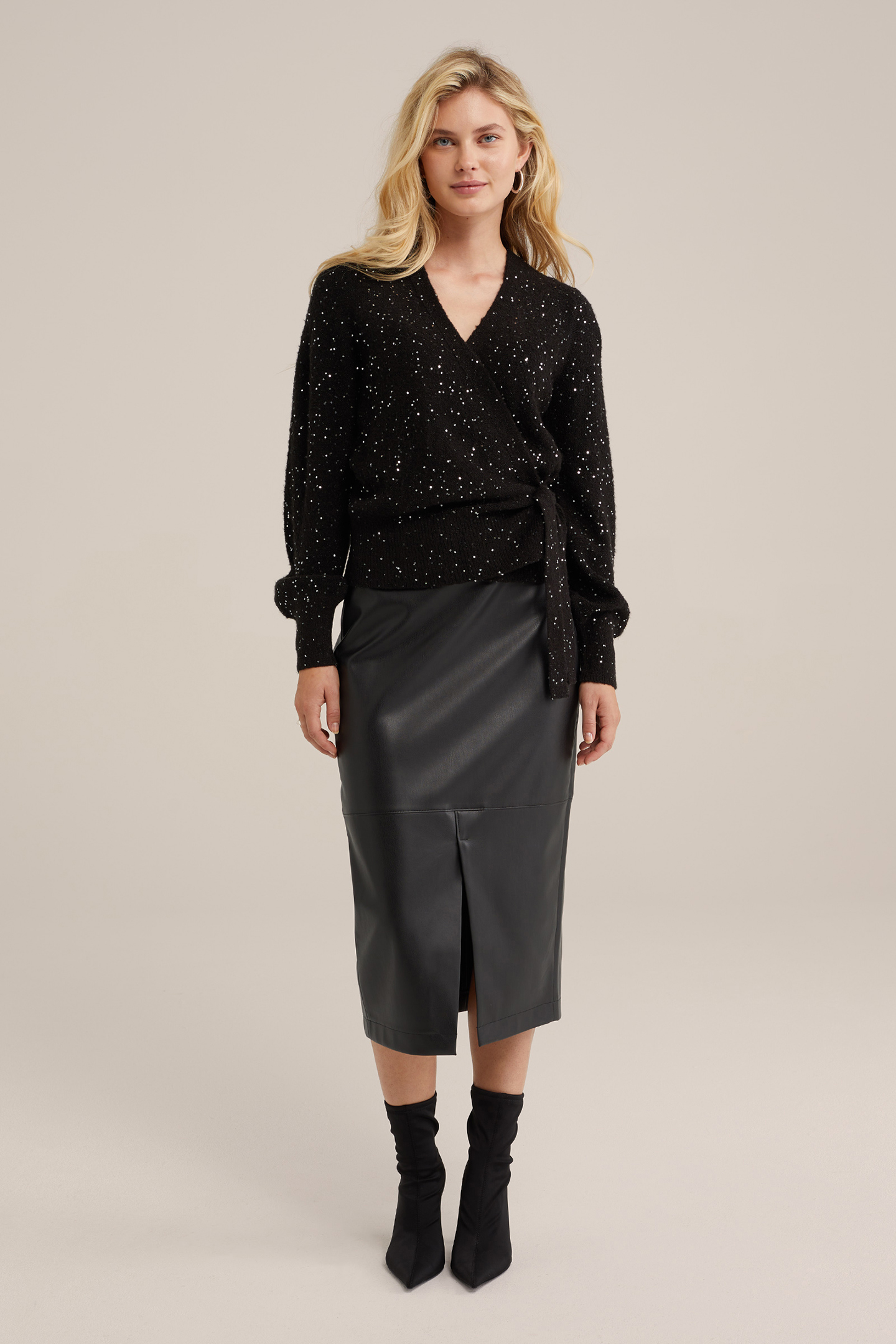 KNITTED CARDIGAN BLACK 3