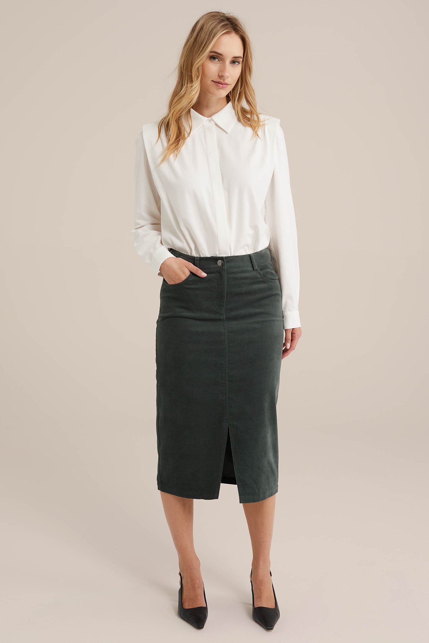 SKIRT PENCIL GREEN 3