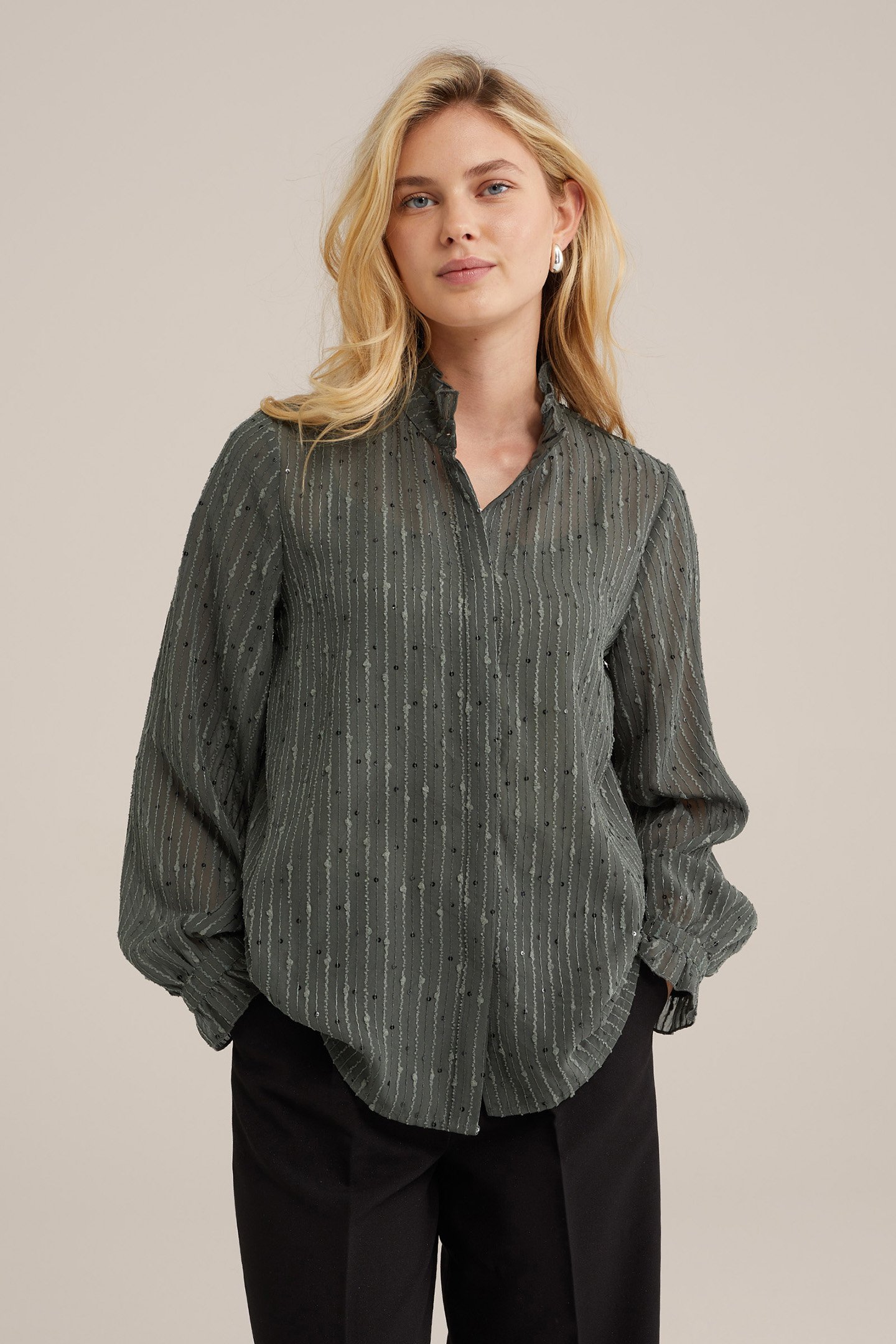 BLOUSE OLIVE GREEN by WE Fashion