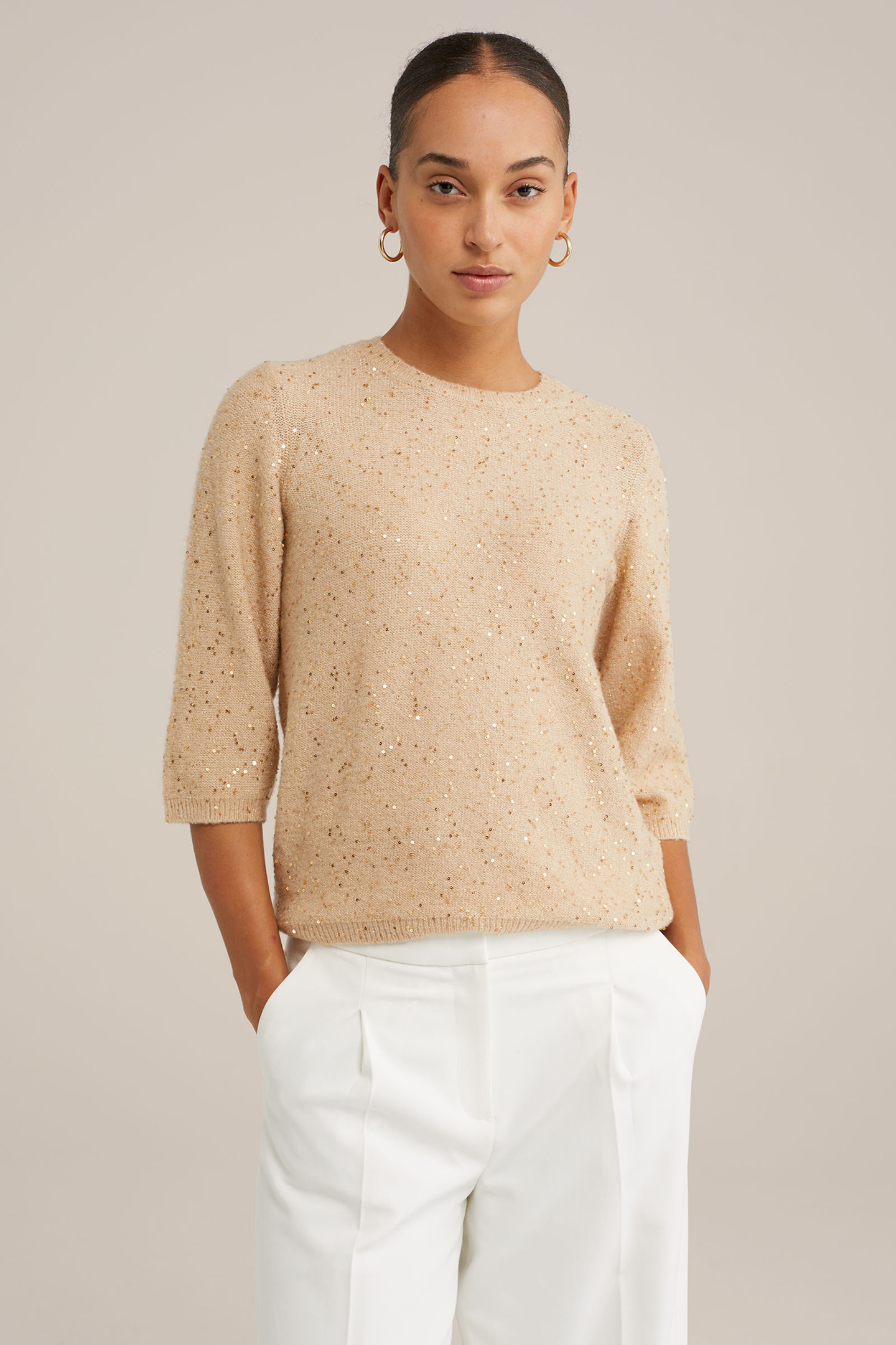 KNITTED PULLOVER GOLD 1