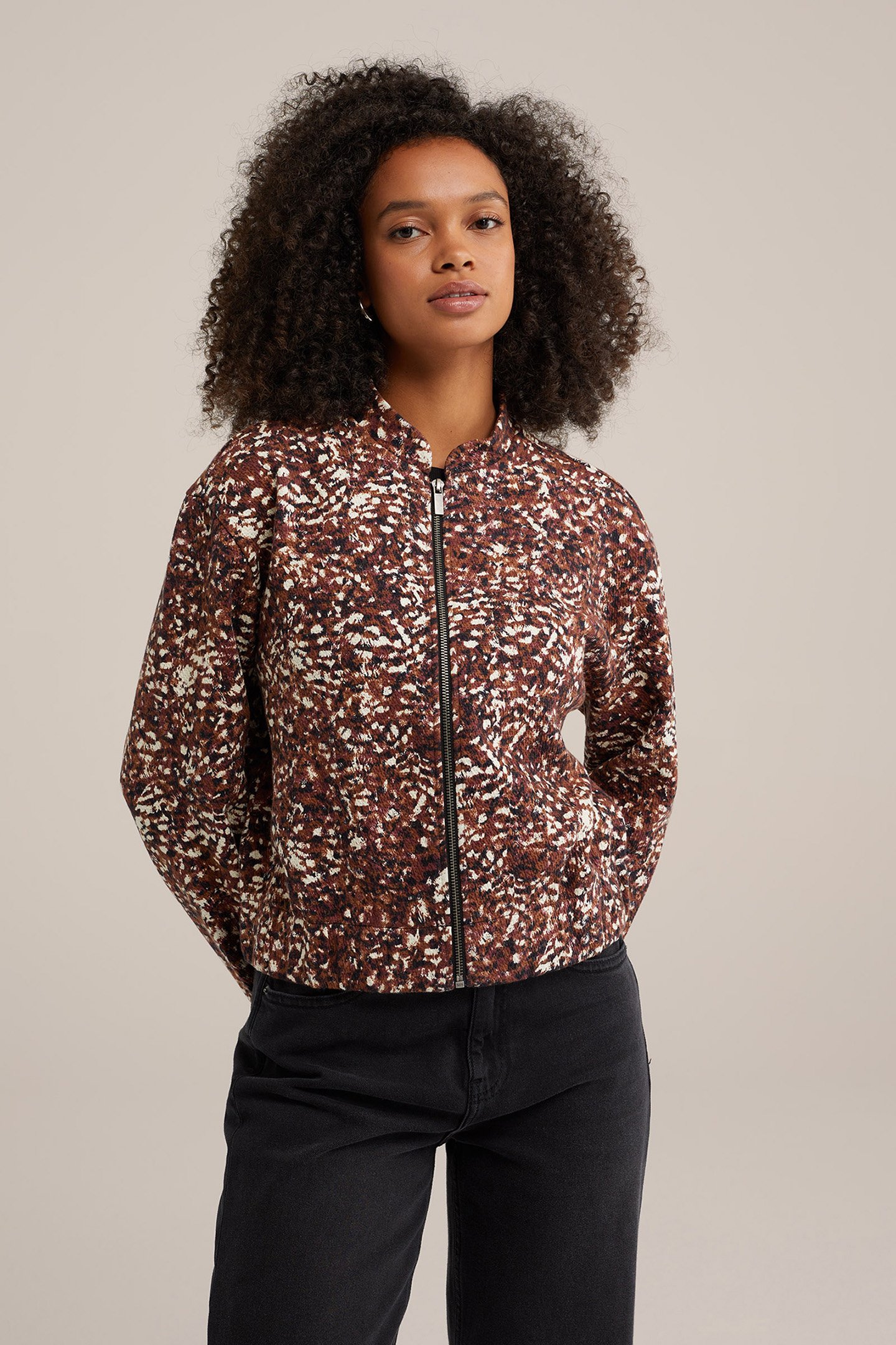 JACKET NORMAL LENGTH BROWN by WE Fashion