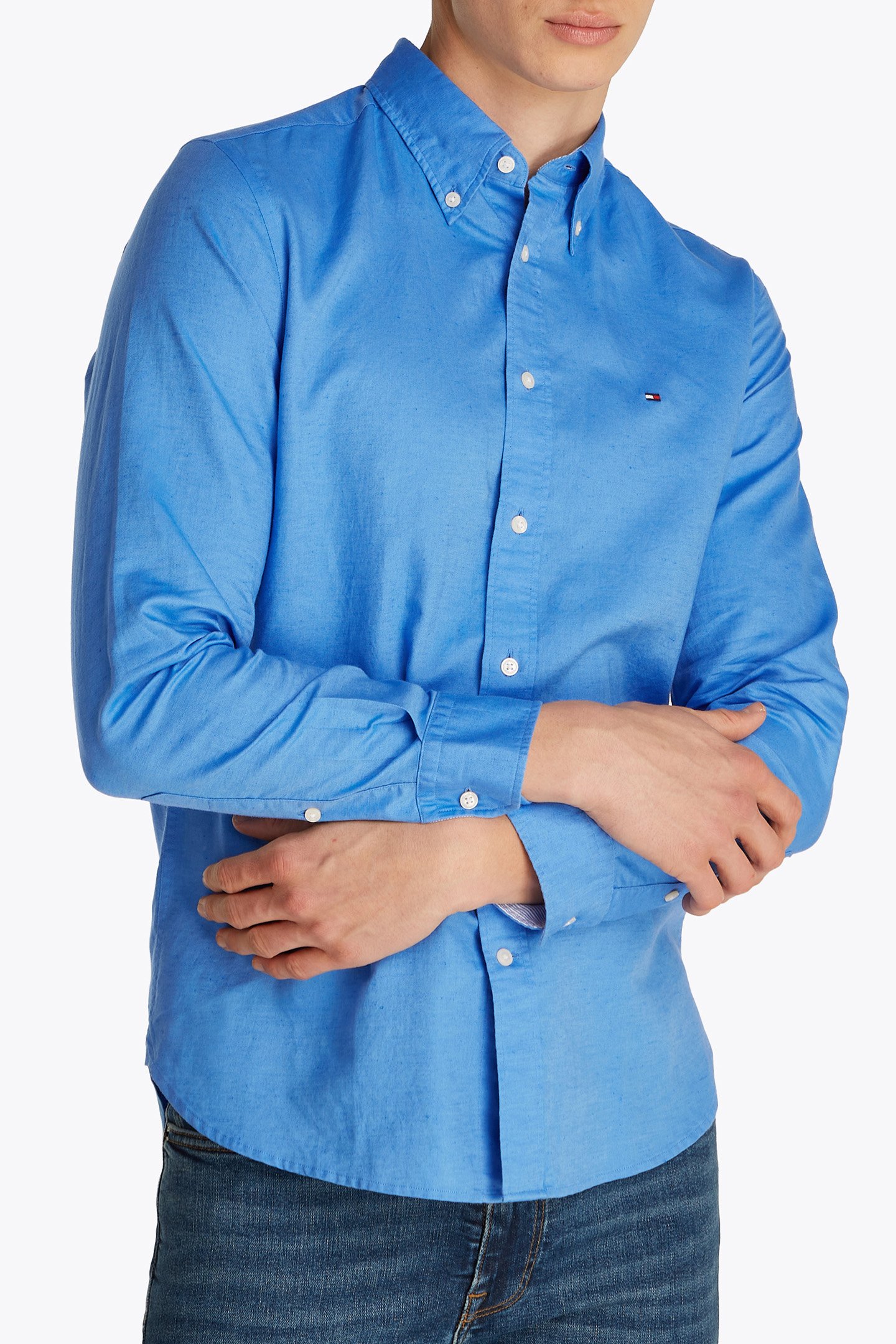 LINEN BLEND SOLID RF BLUE SPELL by Tommy Hilfiger