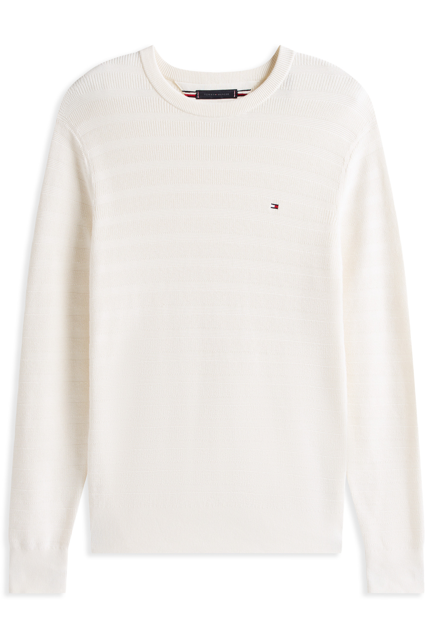 STRIPE STRUCTURE SWEATER REGULAR FIT PULLOVER, IVORY 4