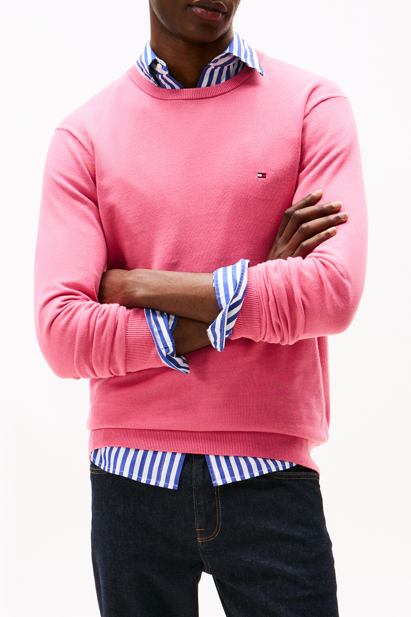 ESSENTIAL REGULAR FIT CREWNECK PULLOVER VINTAGE ROSY PINK 1