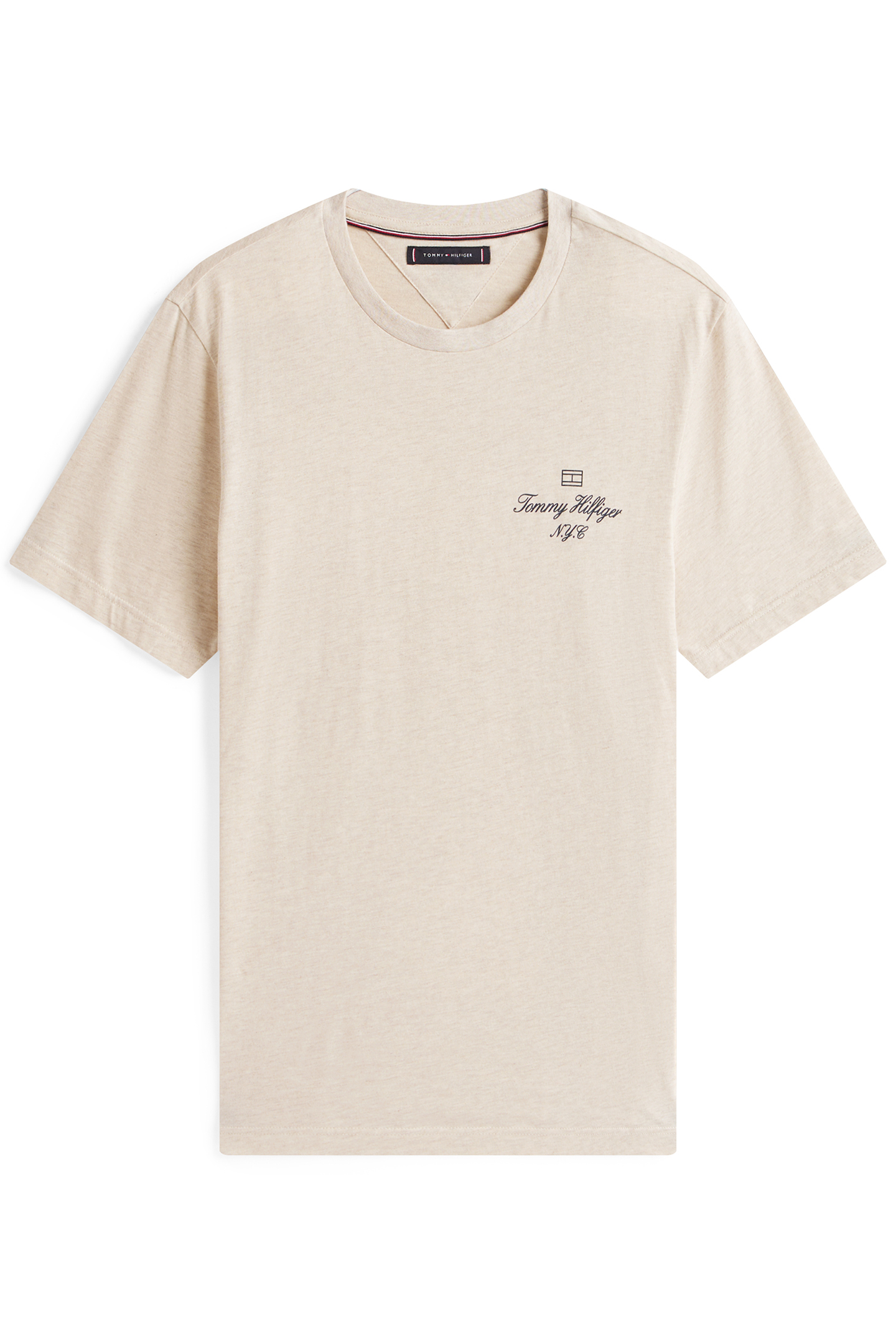OUTLINE FLAG SCRIPT CLASSIC FIT T-SHIRT ECRU 4
