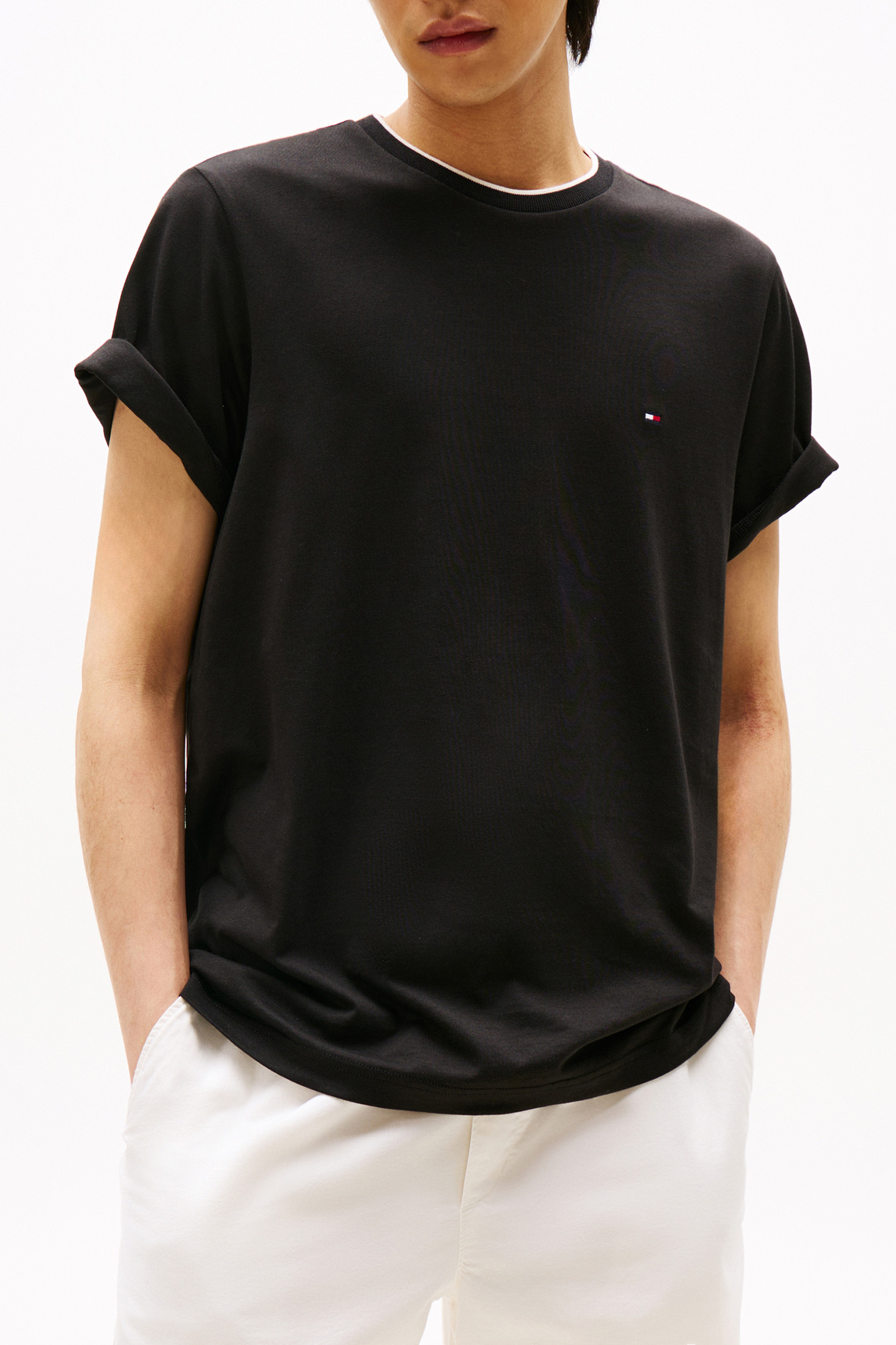 COTTON MODAL TEE BLACK 1