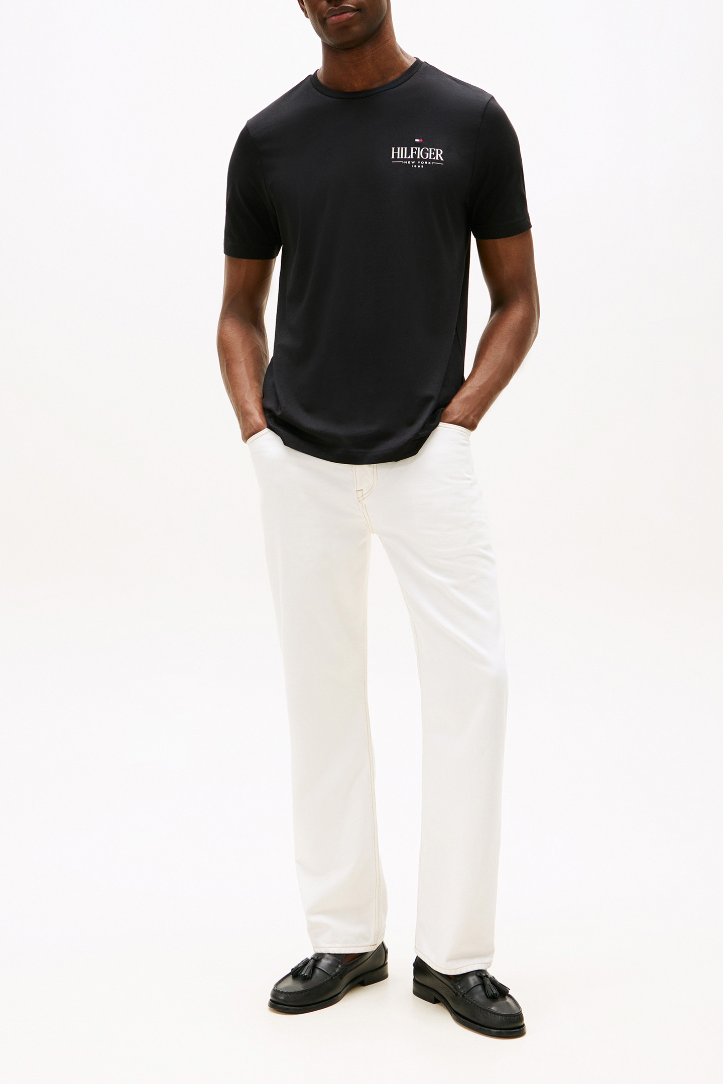 HILFIGER STACK REGULAR FIT SHORT SLEEVE TEE BLACK 2