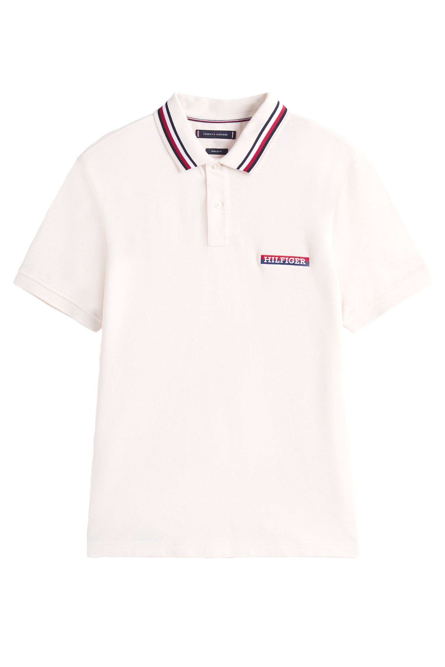 HILFIGER TIPPED REGULAR FIT POLO SHIRT IVORY PETAL 4