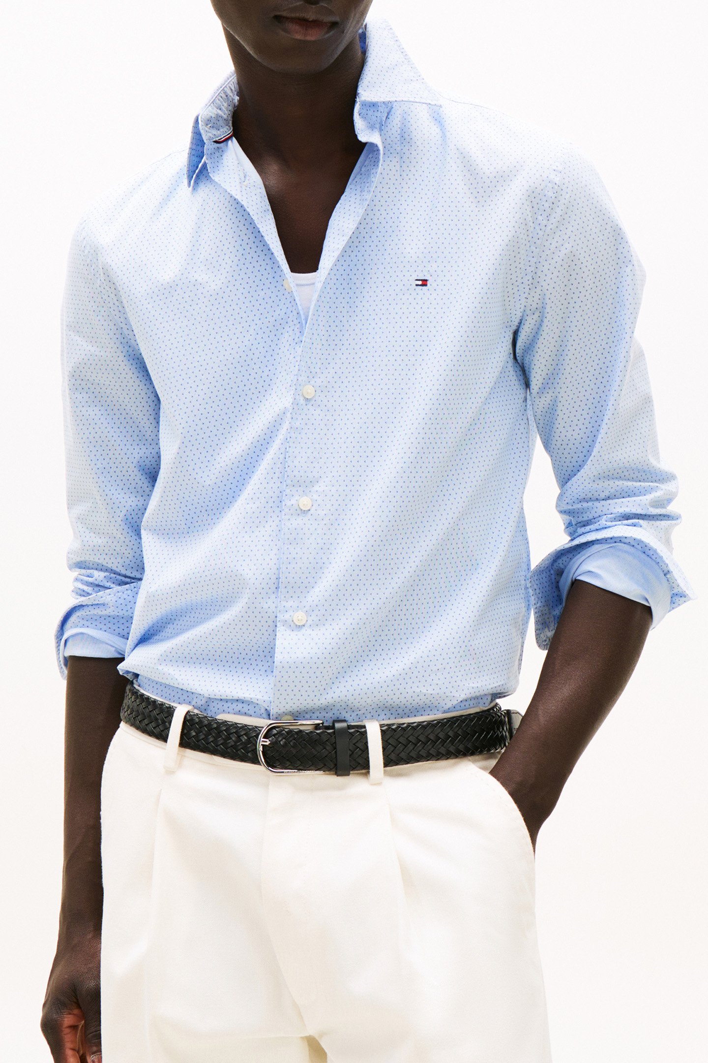 FLEX POPLIN MINI PRI CLOUDY BLUE by Tommy Hilfiger