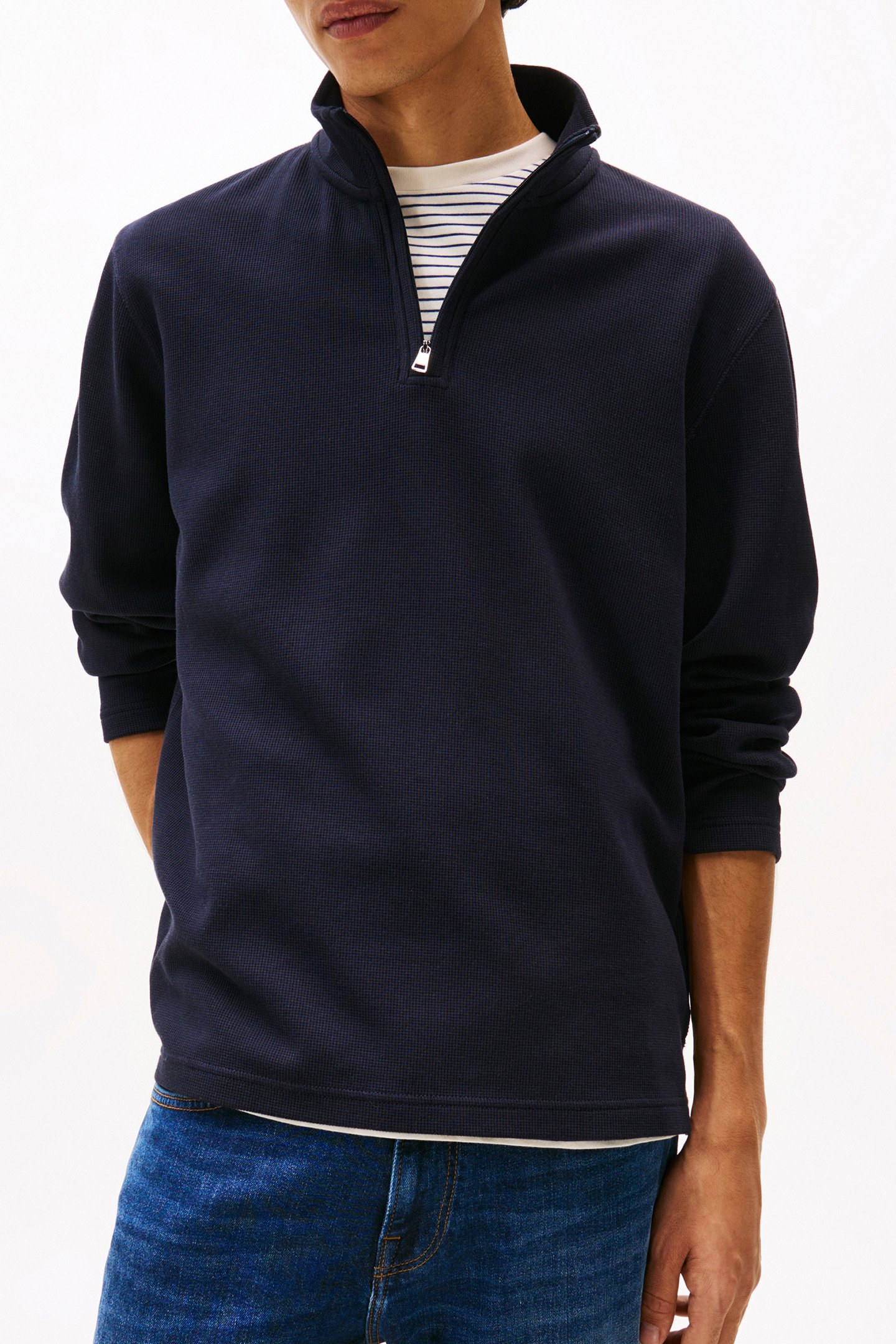 COTTON MODAL WAFFLE DESERT SKY 1