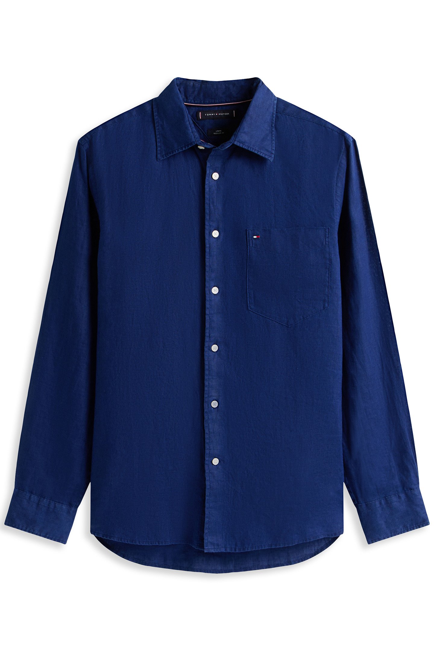 PIECE DYE LINEN RF SHIRT PREPPY SLIM FIT SHIRT IN NAVY 4