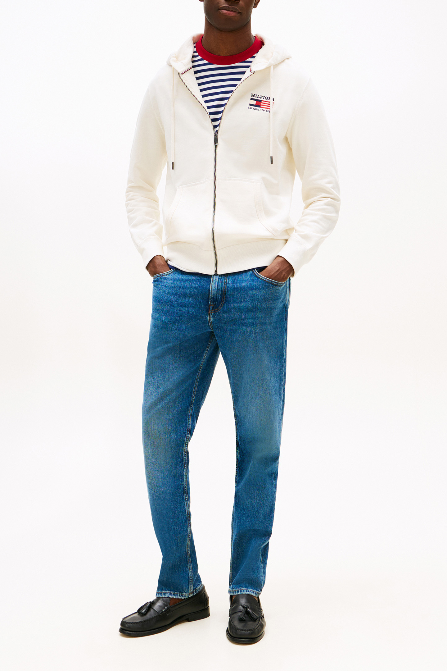 AMERICANA REGULAR FIT SWEATSHIRT IN IVORY 2
