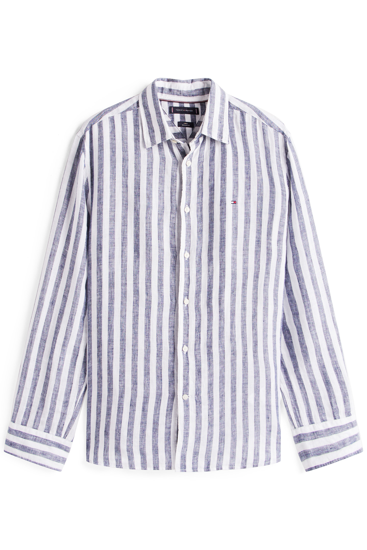 LINEN BENGAL STRIPE PREPPY REGULAR FIT SHIRT NAVY/STRIPE 4