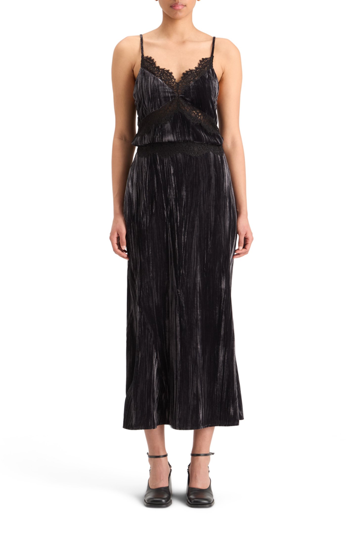 VELVET SKIRT EVENING BLACK 1