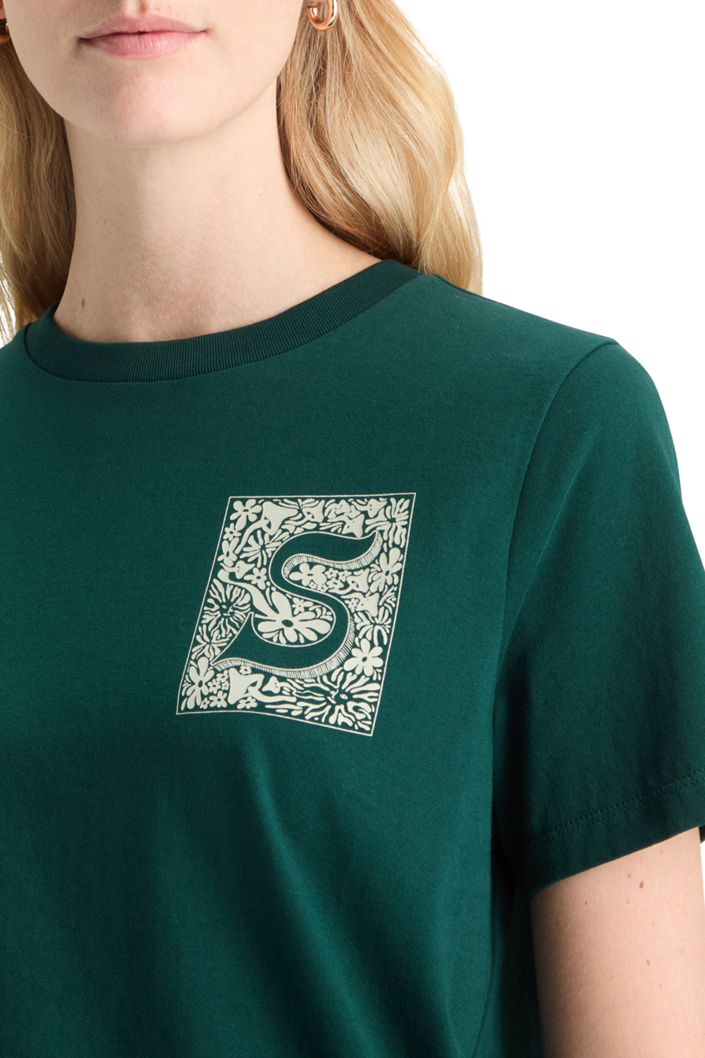 CHEST ARTWORK REGULAR FIT T-SHIRT CYPRESS GREEN 6