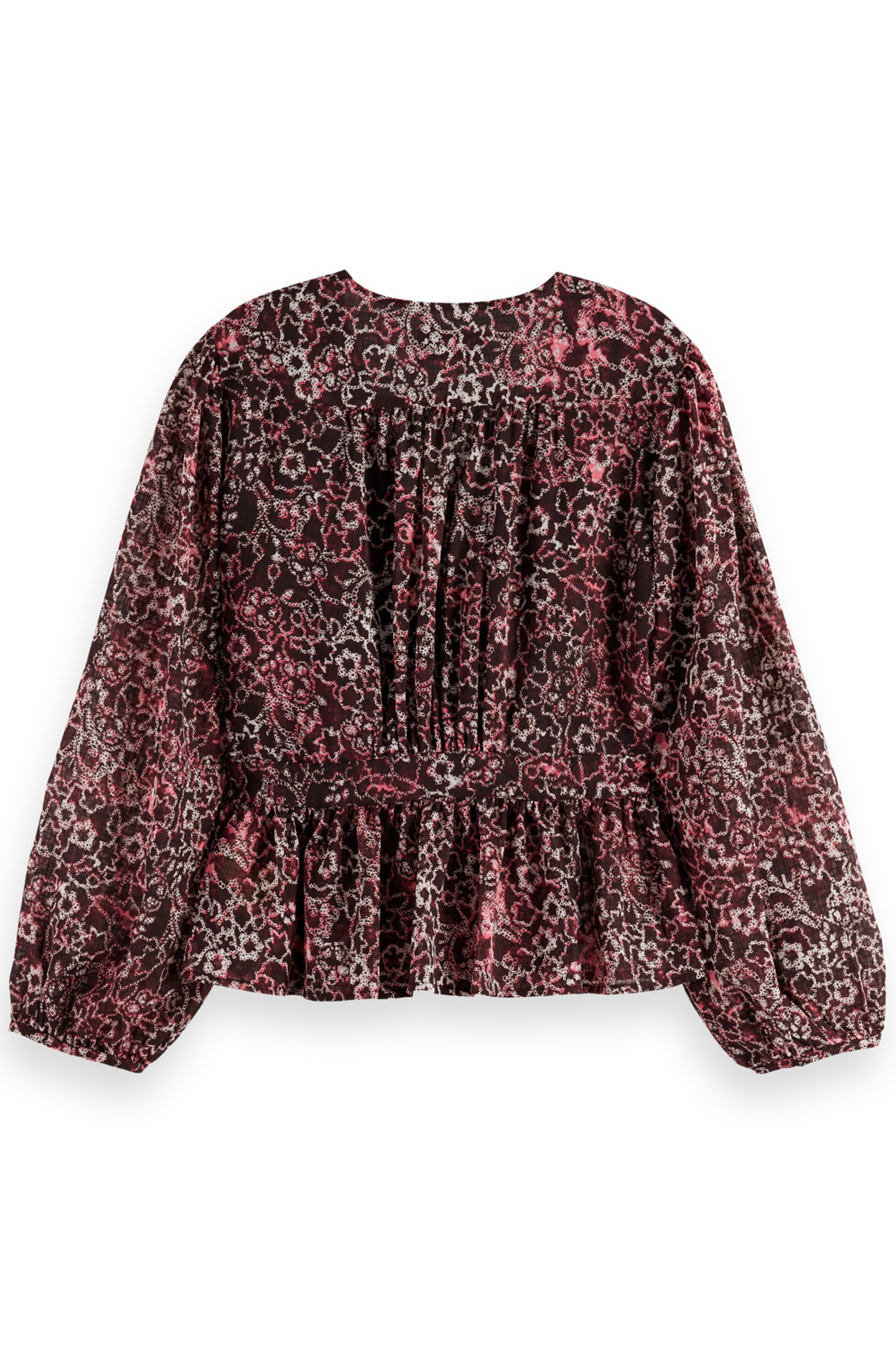 WRAP TOP SHIBORI FLORAL PINK 5