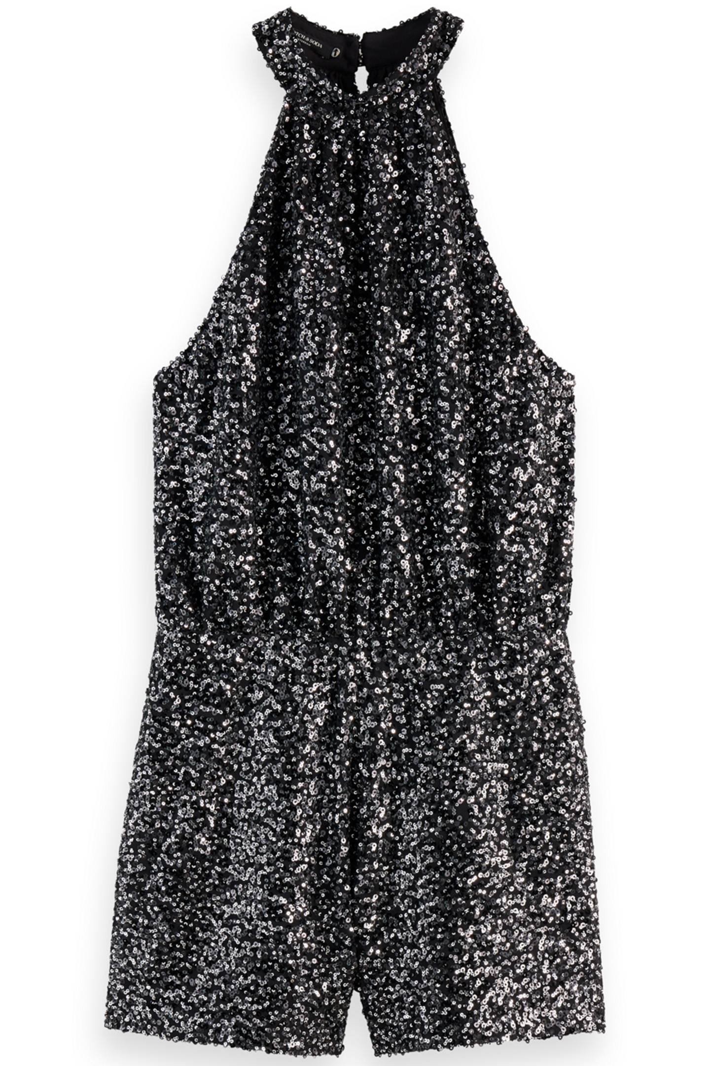 SEQUIN PLAYSUIT SILVER BLACK SEQUINS 3