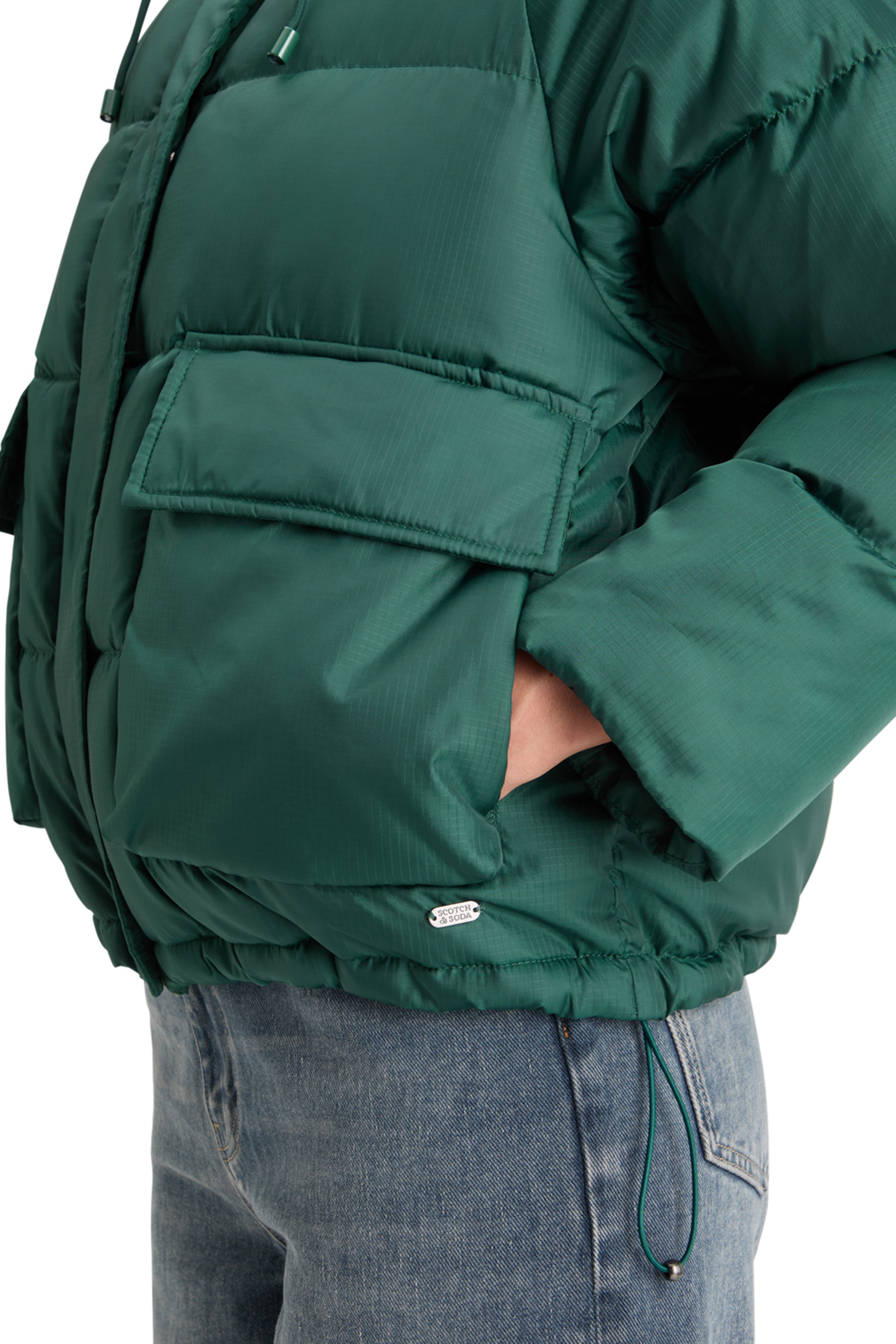 SHORT RIPSTOP PUFFER CYPRESS GREEN 9