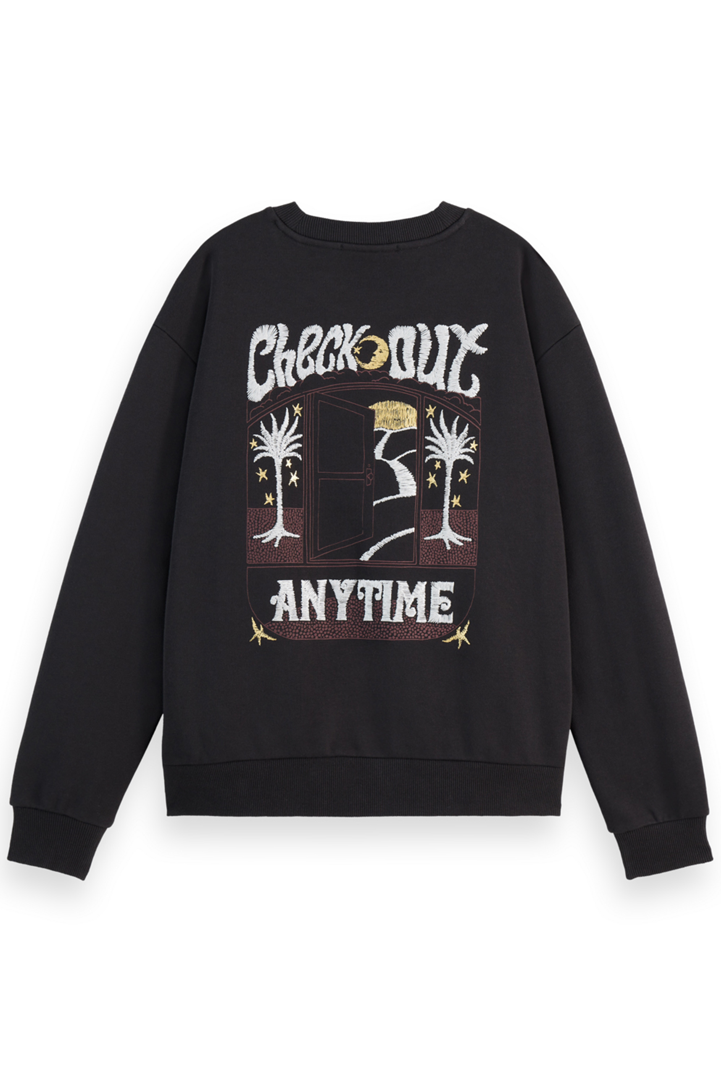 FRONT BACK FESTIVE ARTWORK RELAXED FIT SWEATSHIRT EVENING BL 5