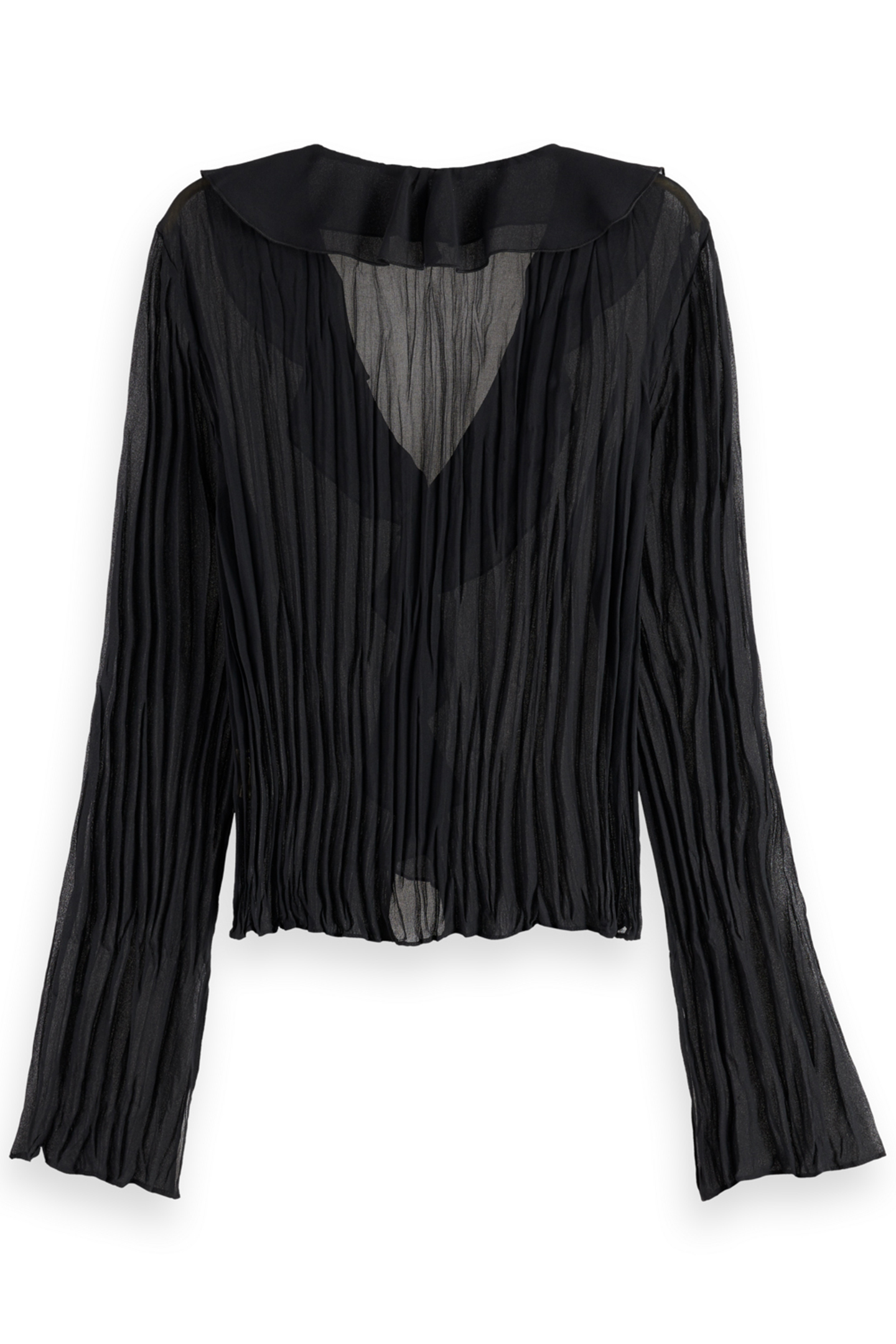 RUFFLED TOP EVENING BLACK 5