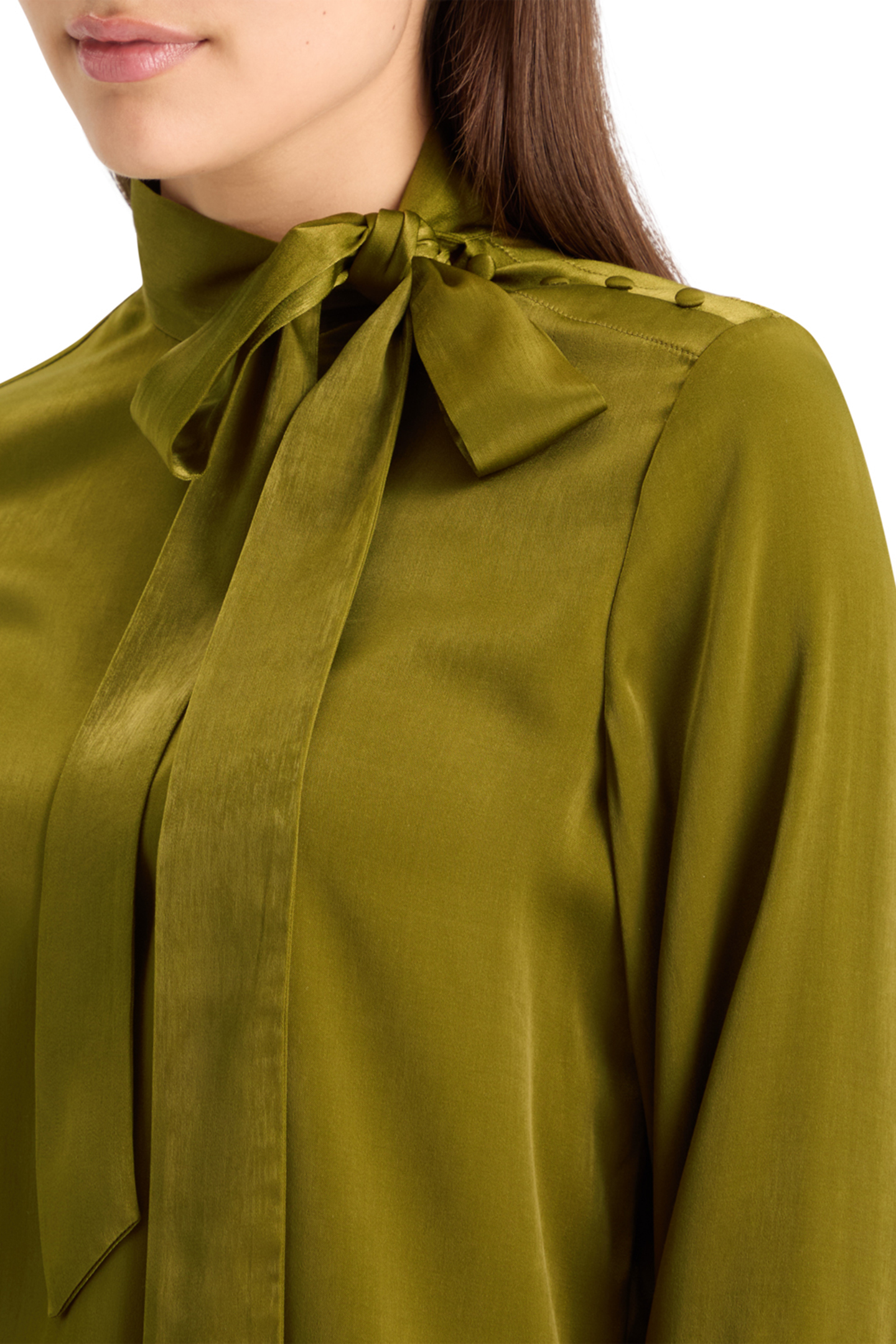 BOW NECK TOP OLIVE 7