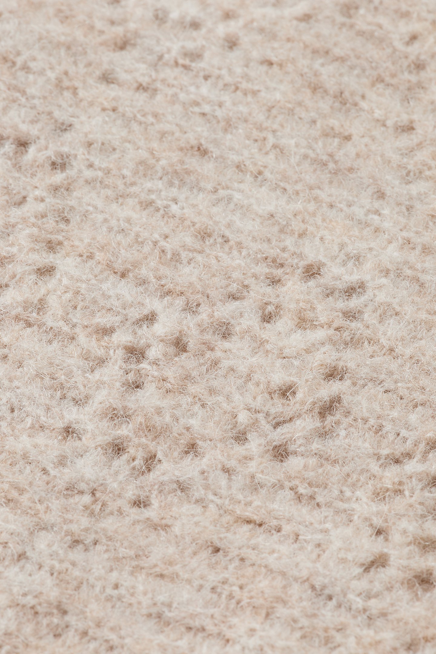 BOUCLE V-NECK RELAXED PULLOVER OATMEAL MELANGE 9