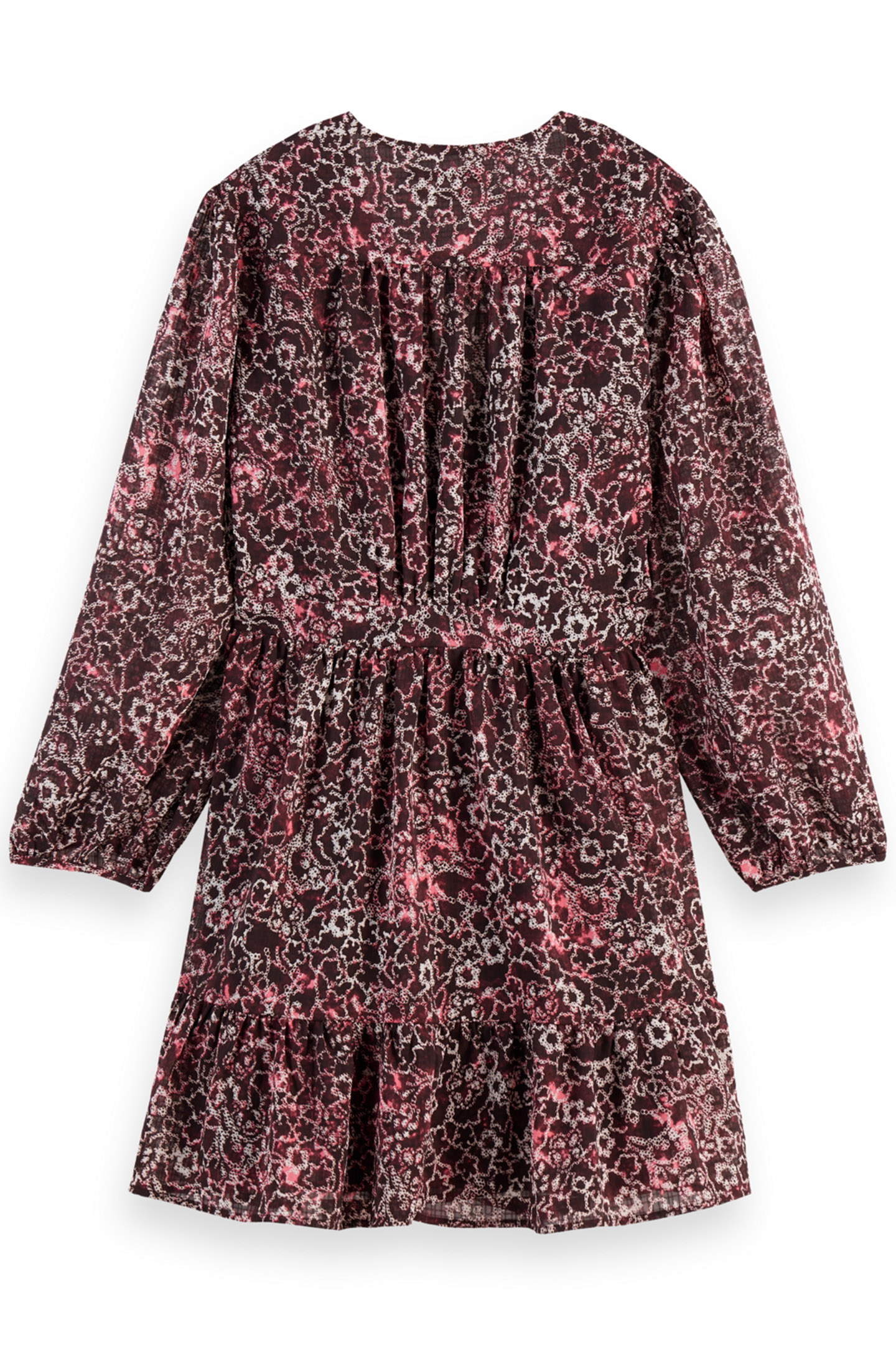 MINI WRAP DRESS SHIBORI FLORAL PINK 2