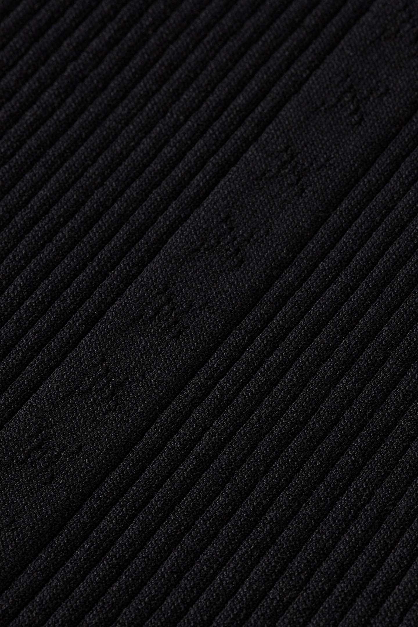 RIBBED KNITTED MIDI DRESS EVENING BLACK 8