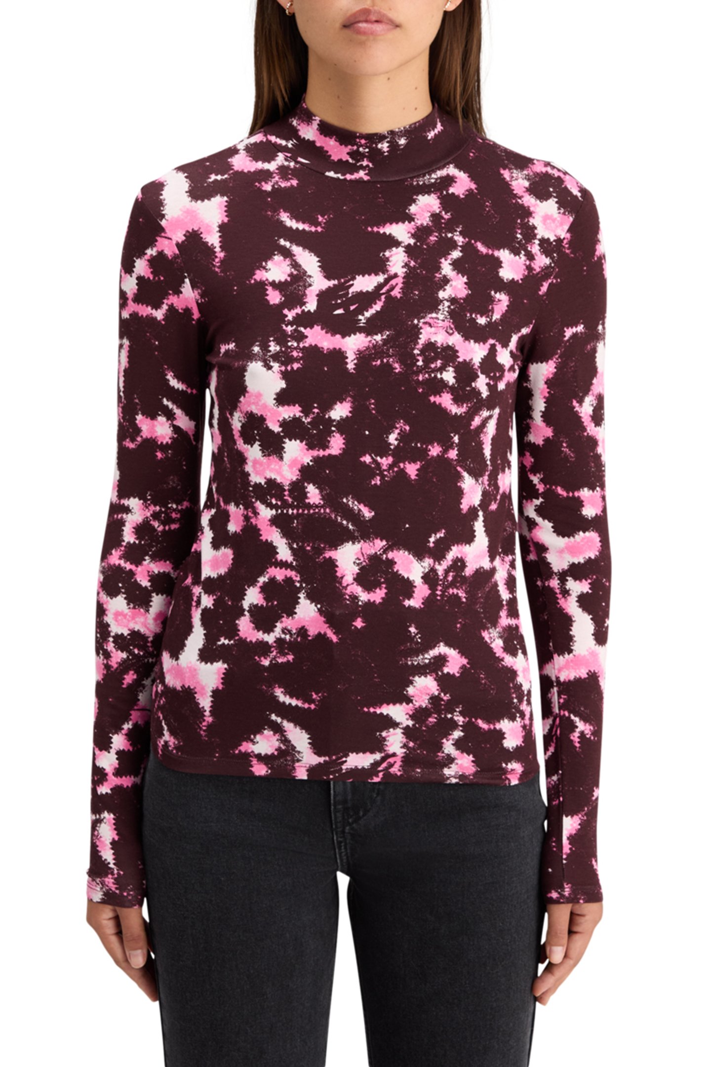 AOP PRINTED LONG SLEEVE T-SHIRT WINTER FLORAL 1
