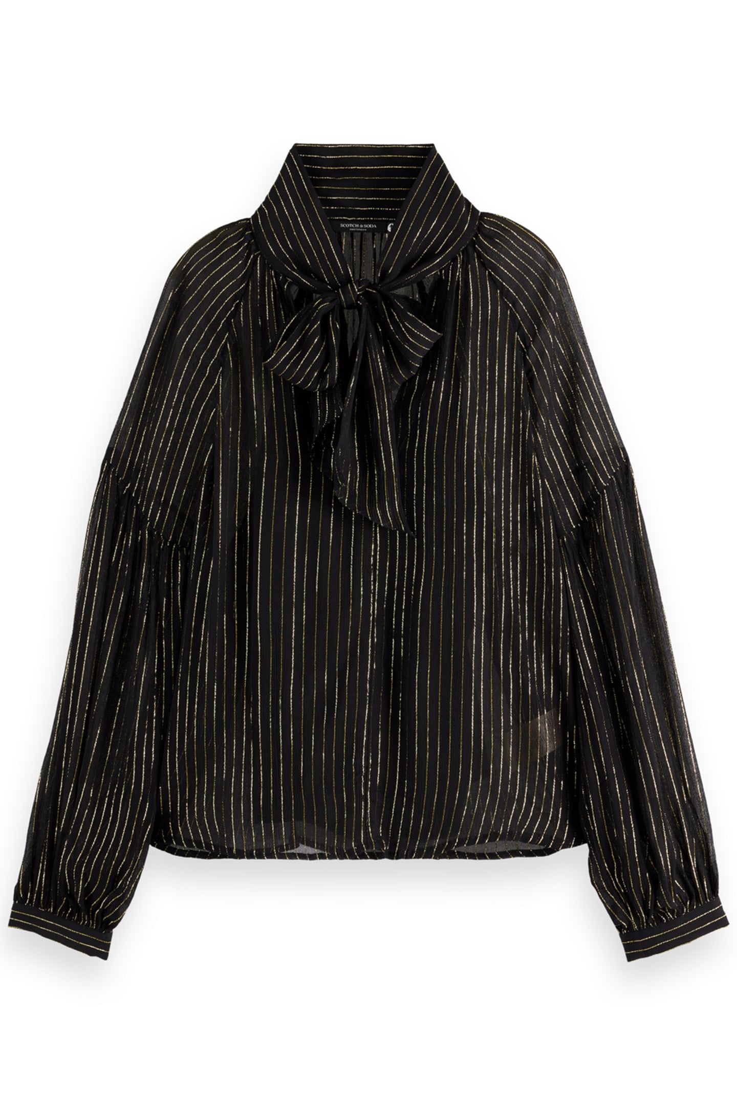 LUREX TOP WITH BOW NECK EVENING BLACK 4