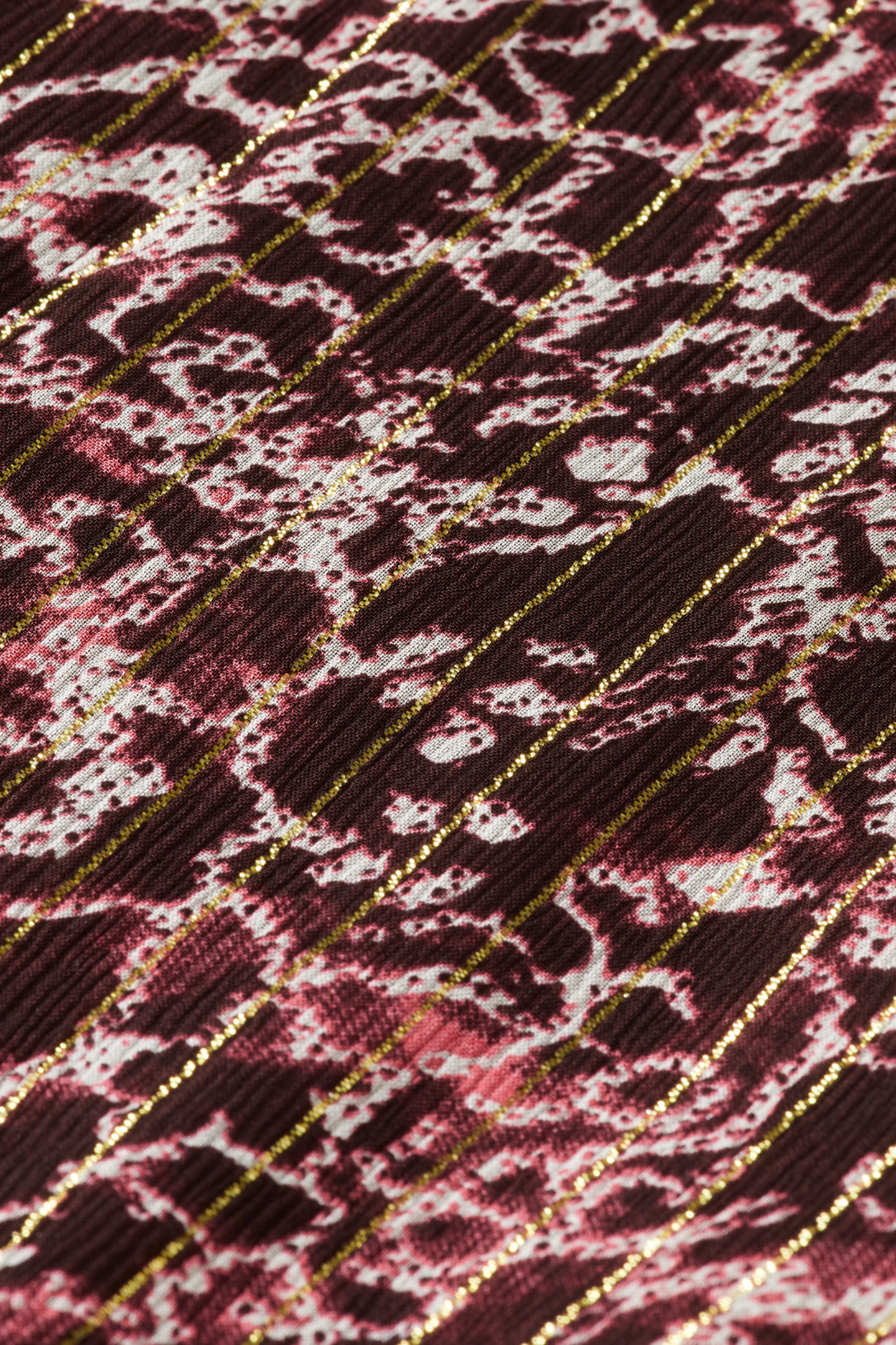 LUREX TOP WITH BOW NECK SHIBORI FLORAL PINK 7