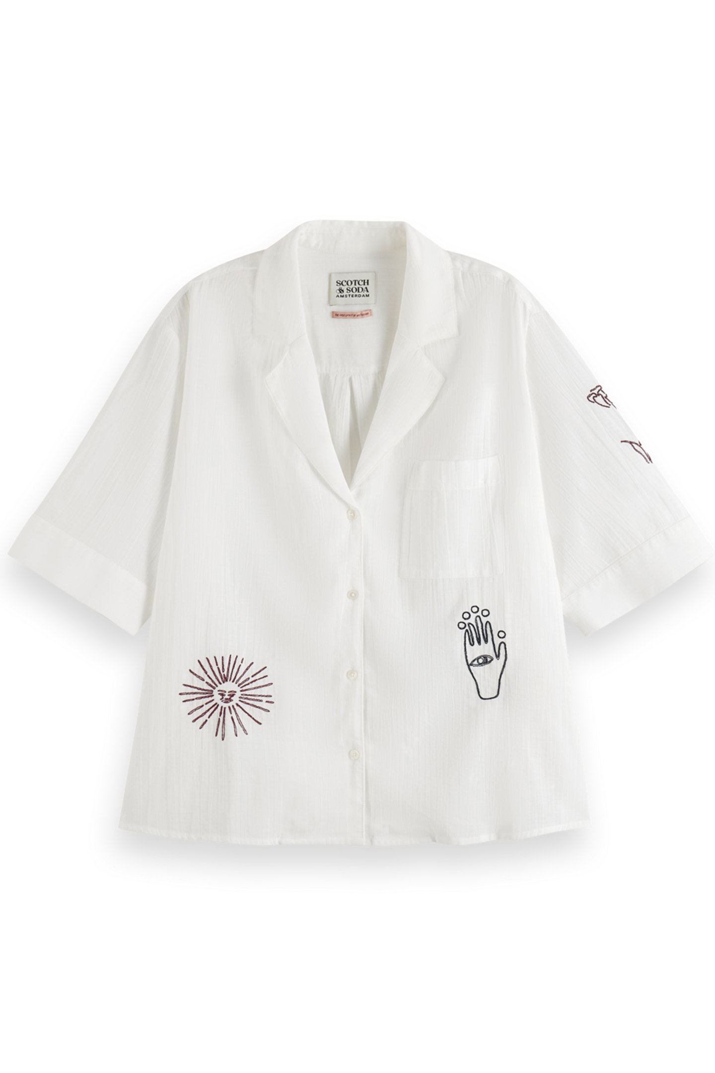 SS SHIRT WITH EMBROIDERY WHITE 4