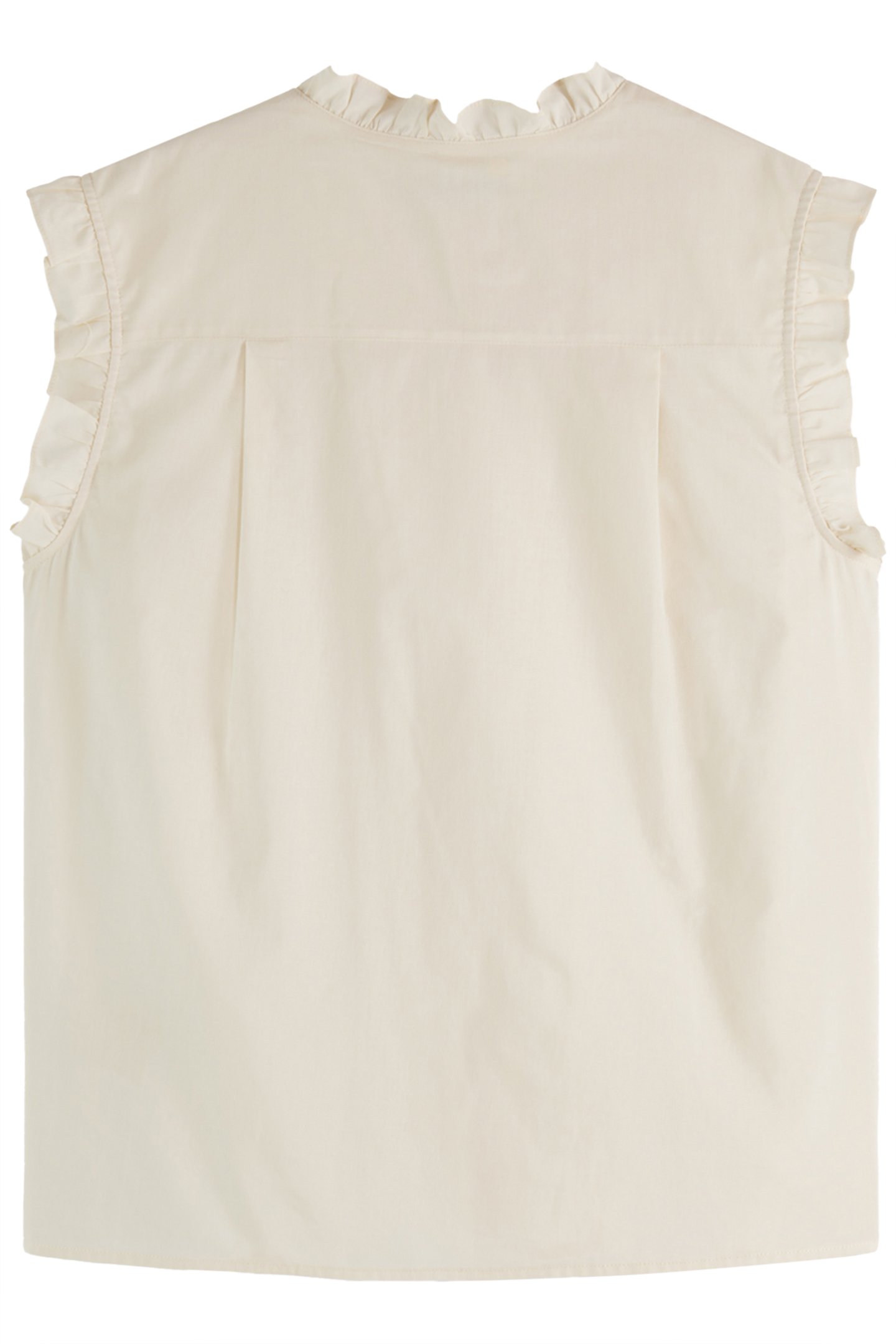 SLEEVELESS RUFFLE SHIRT SOFT ICE 5