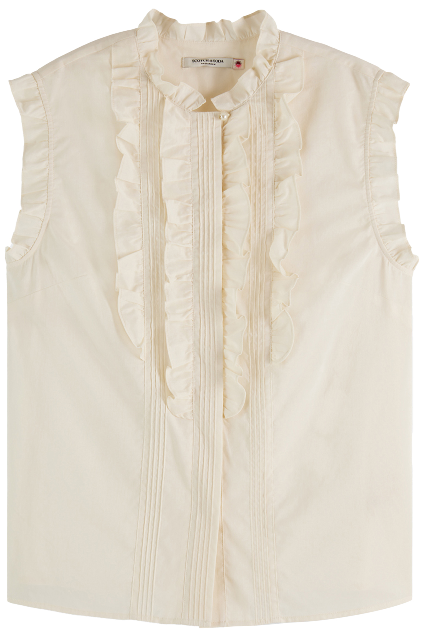 SLEEVELESS RUFFLE SHIRT SOFT ICE 4