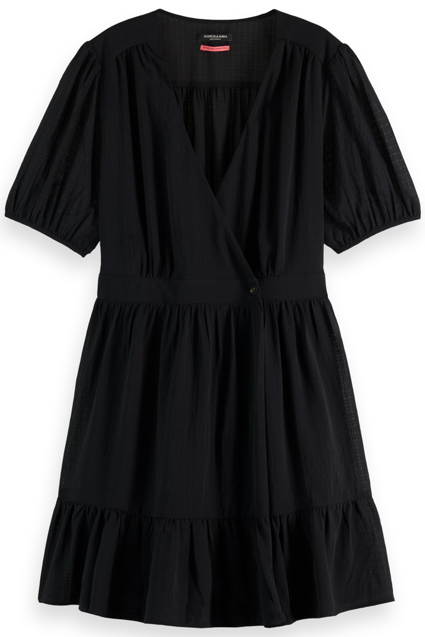 MINI WRAP DRESS EVENING BLACK 3