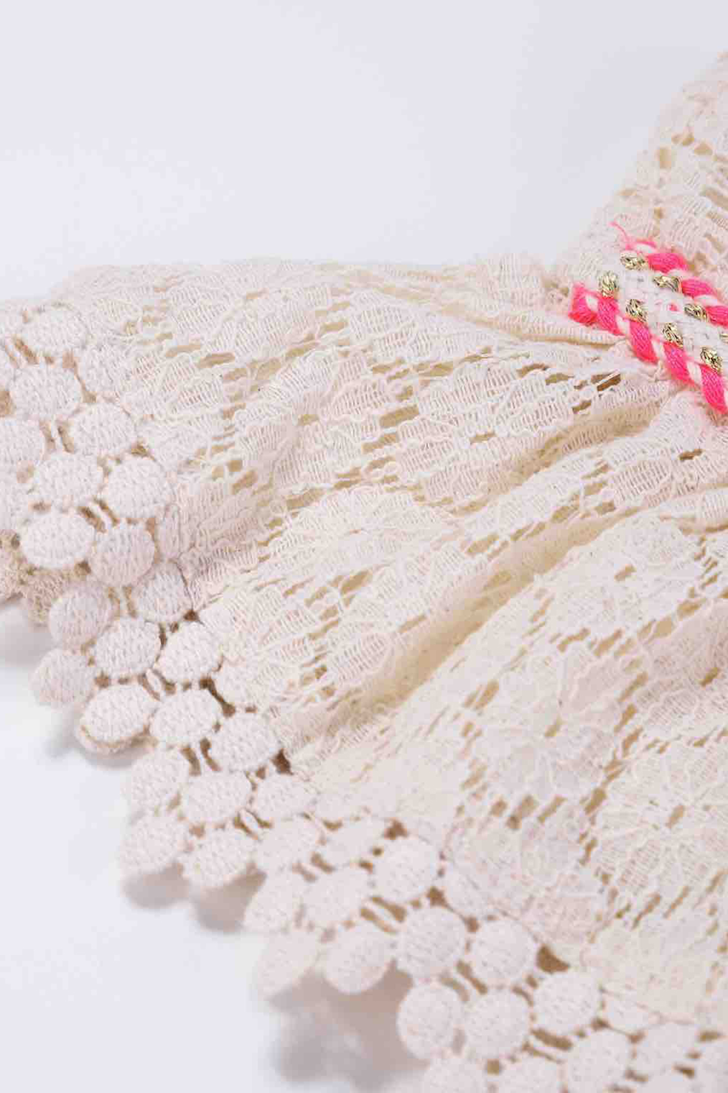 TOP PAOLA CREAM FLOWER LACE 9