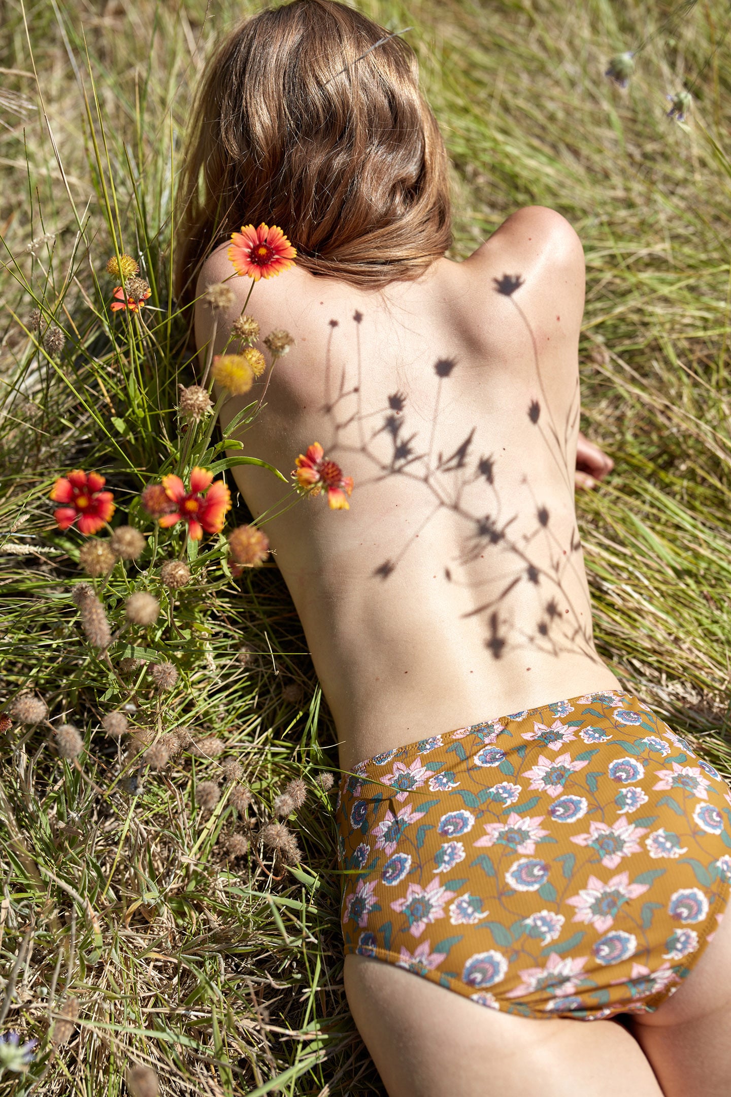 BIKINI H.WAIST BOTTOM CREEKY CINNAMON FLOWERS 3