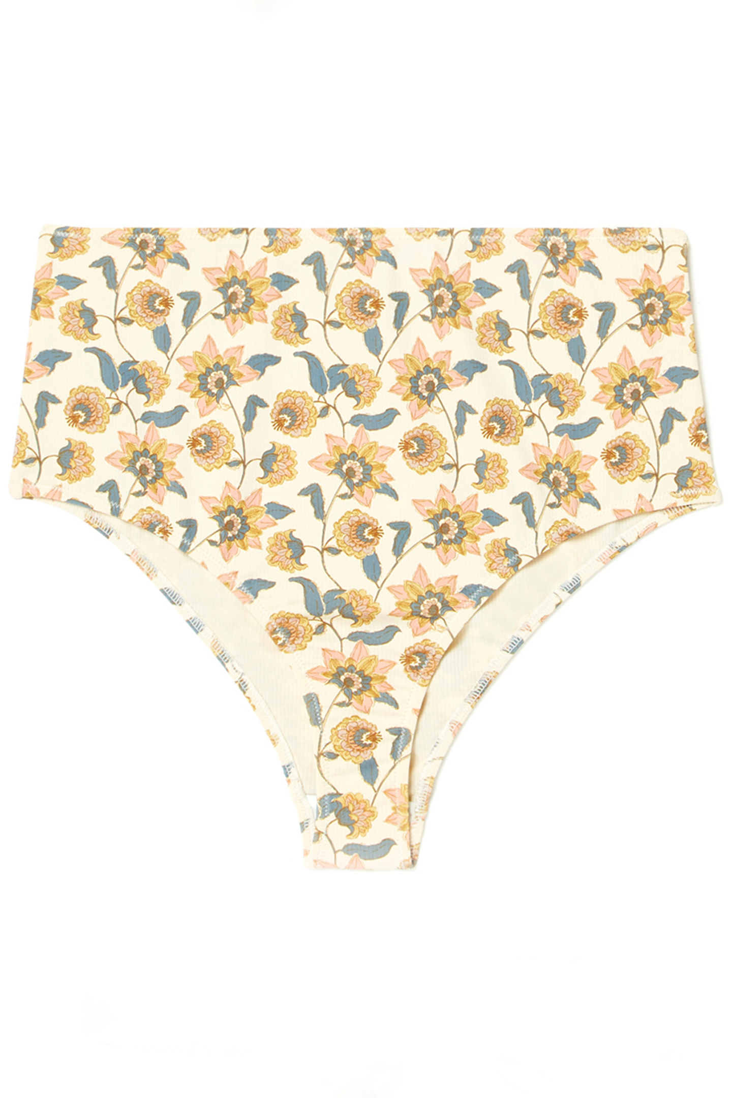 BIKINI BOTTOM CREEKY CREAM FLOWERS 3