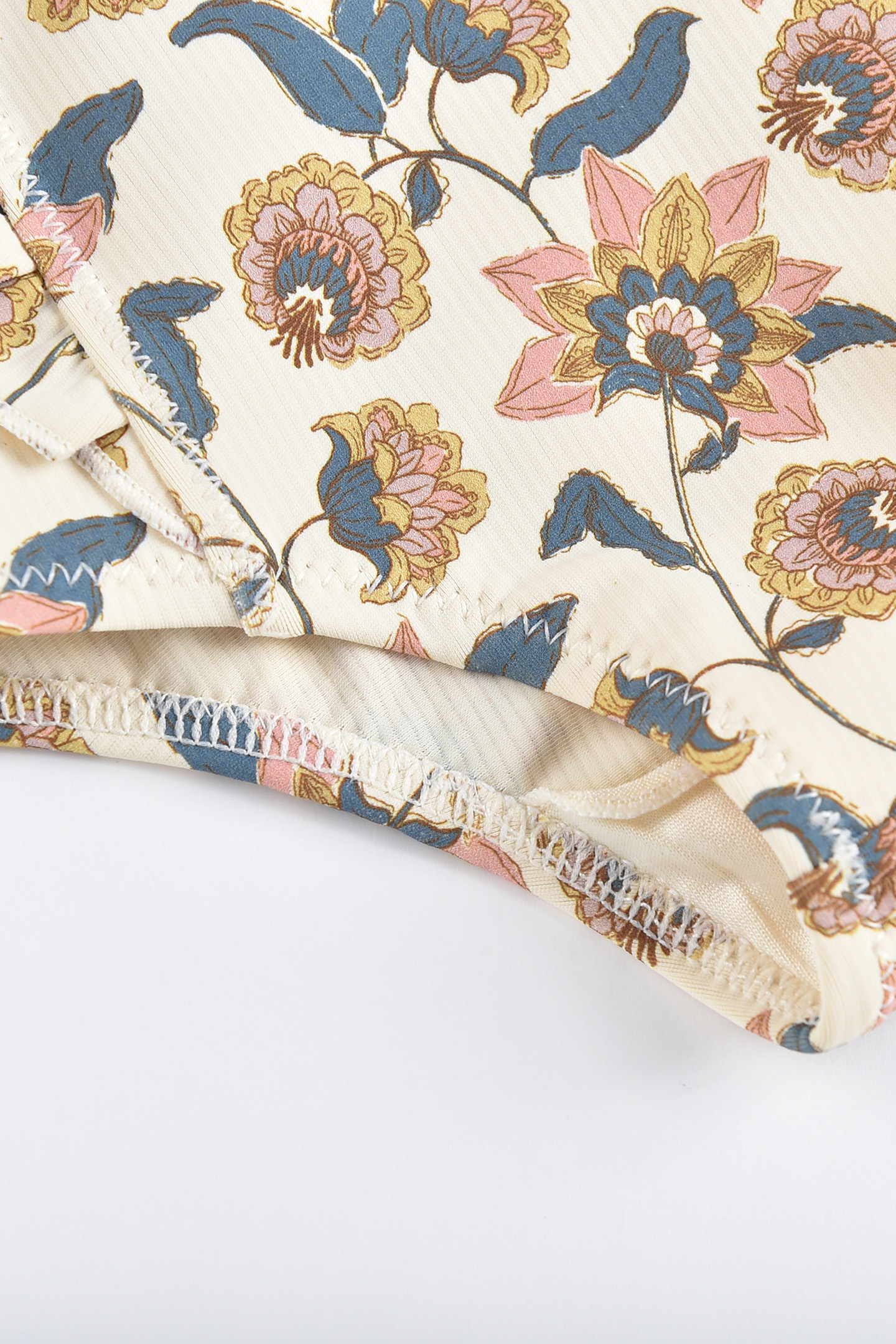 BATHING SUIT MOSILLOS CREAM FLOWERS 9