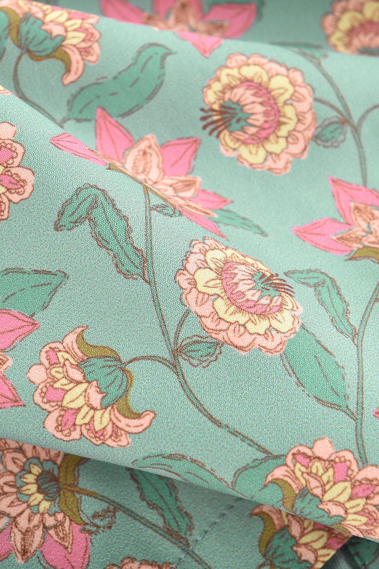 RAINCOAT MANOUKIA TURQUOISE FLOWERS 10