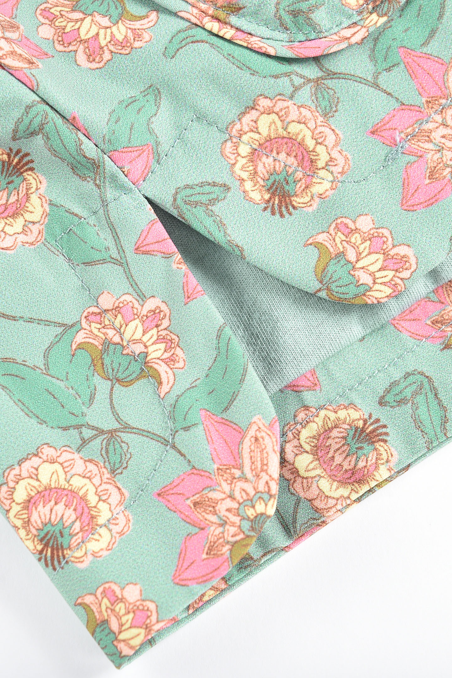 RAINCOAT MANOUKIA TURQUOISE FLOWERS 7