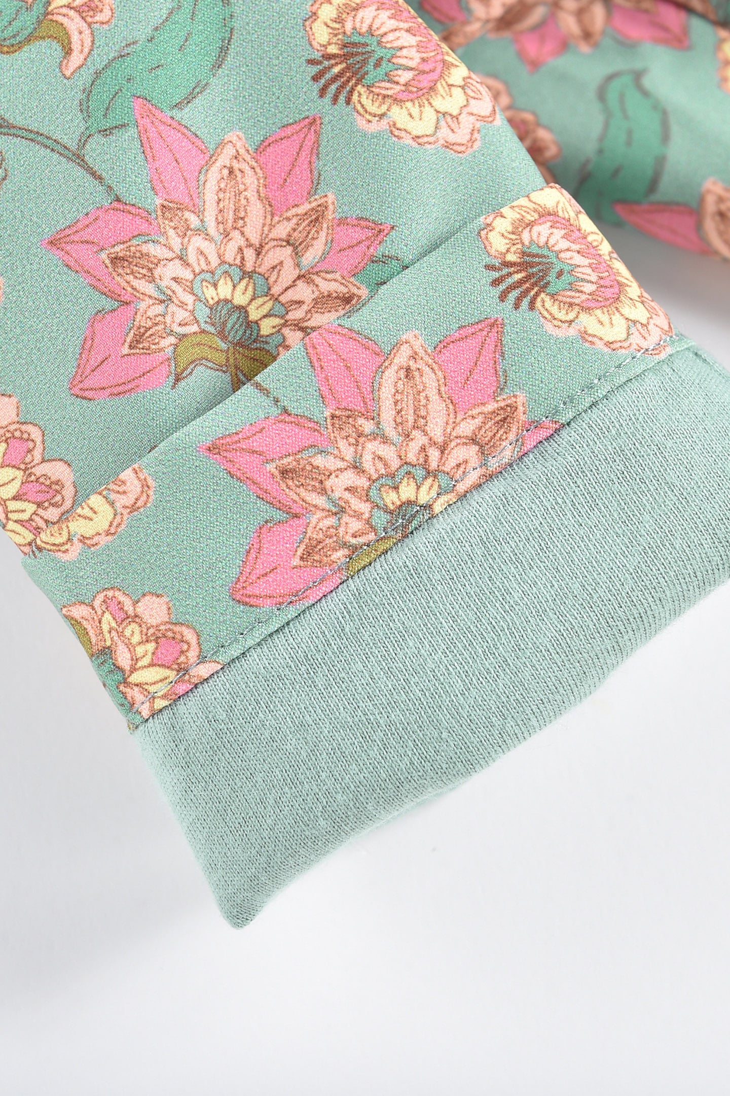 RAINCOAT MANOUKIA TURQUOISE FLOWERS 5