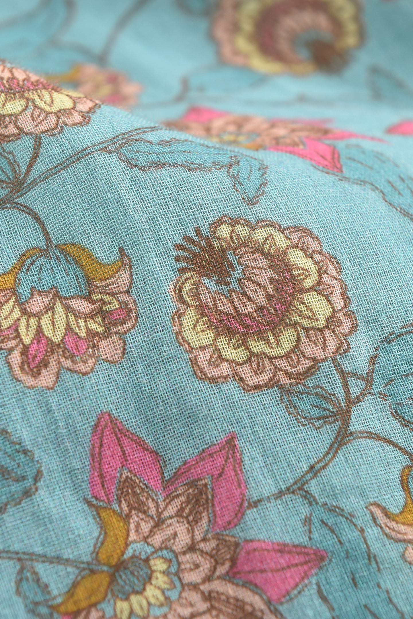 DRESS BISIALI TURQUOISE FLOWERS 9