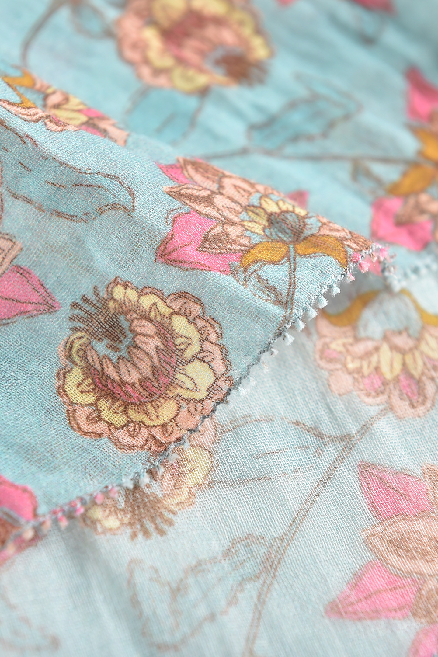 DRESS MARCELINE TURQUOISE FLOWERS 12