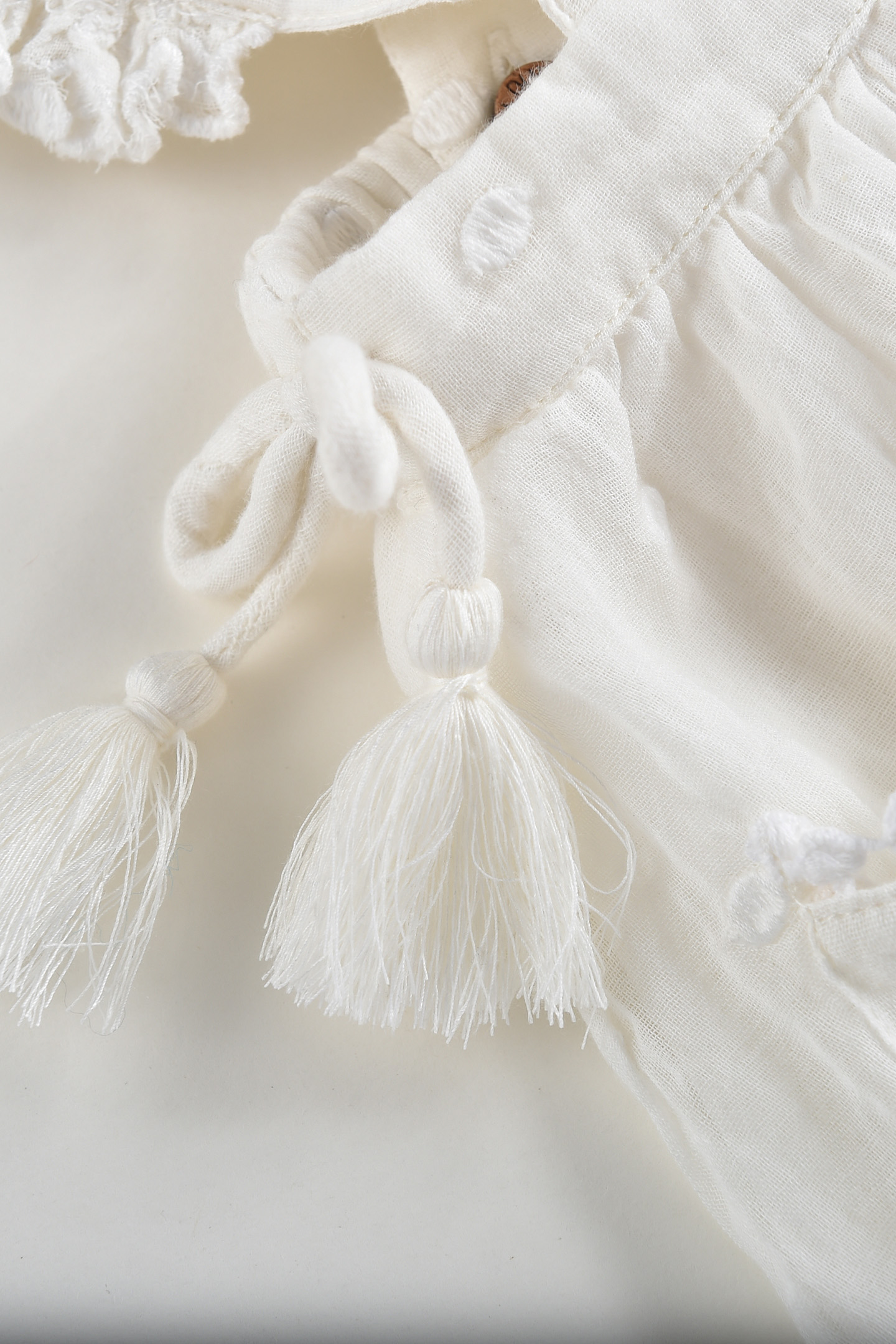 DRESS HUGUETTE OFF-WHITE PLUMETIS 9