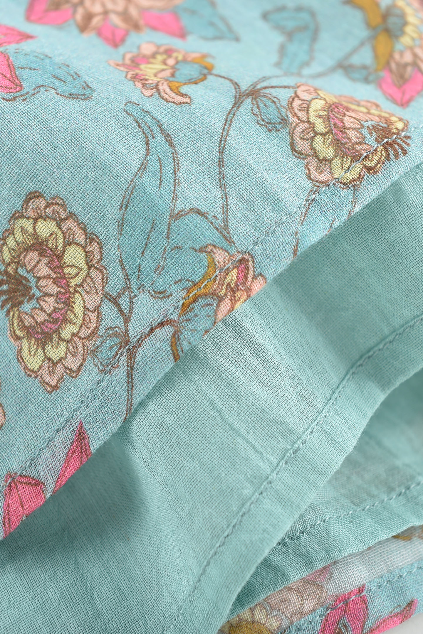 DRESS TAPALPA TURQUOISE FLOWERS 9