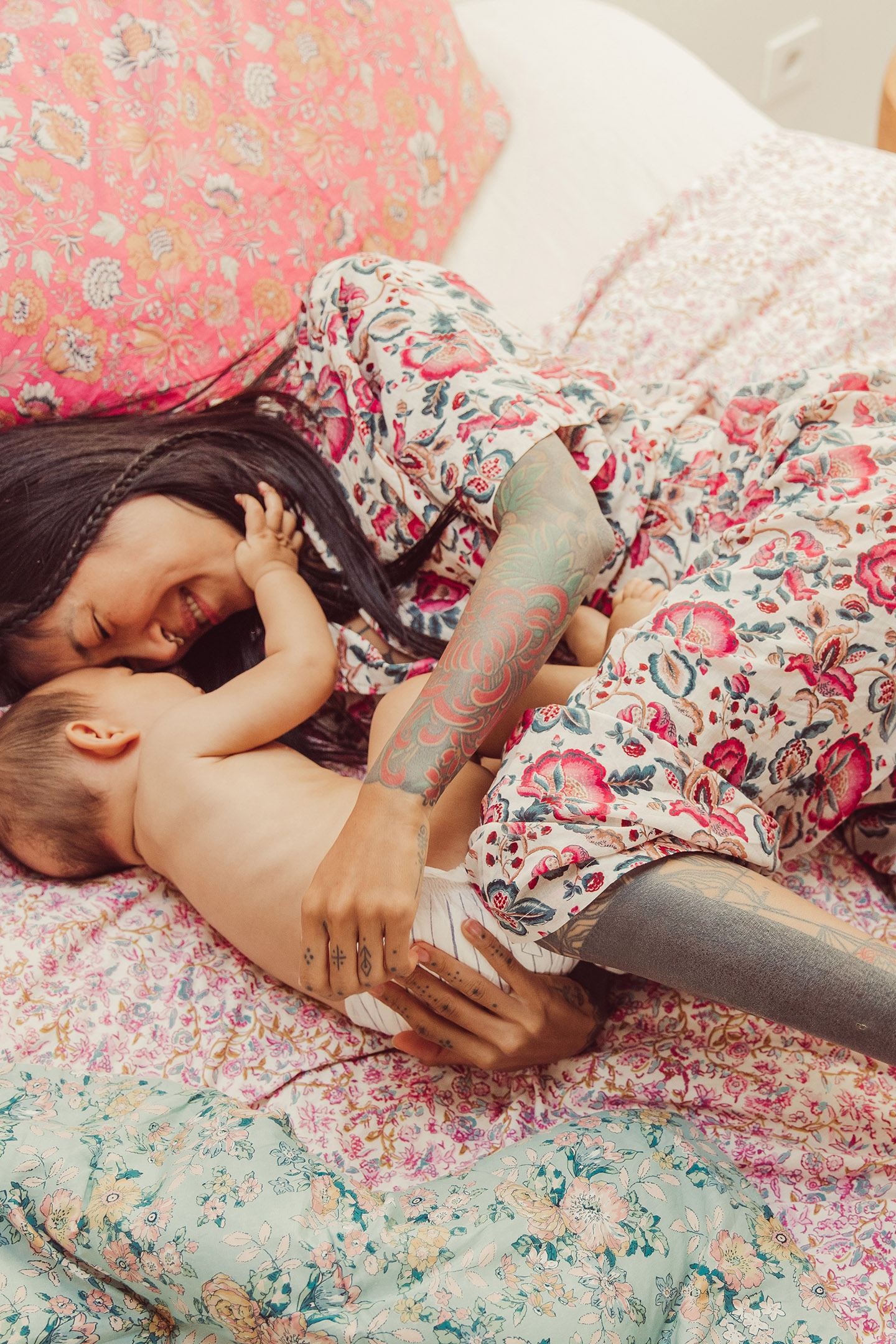 PAJAMAS TOP LOULOU CREAM INDIAN FLOWERS 3