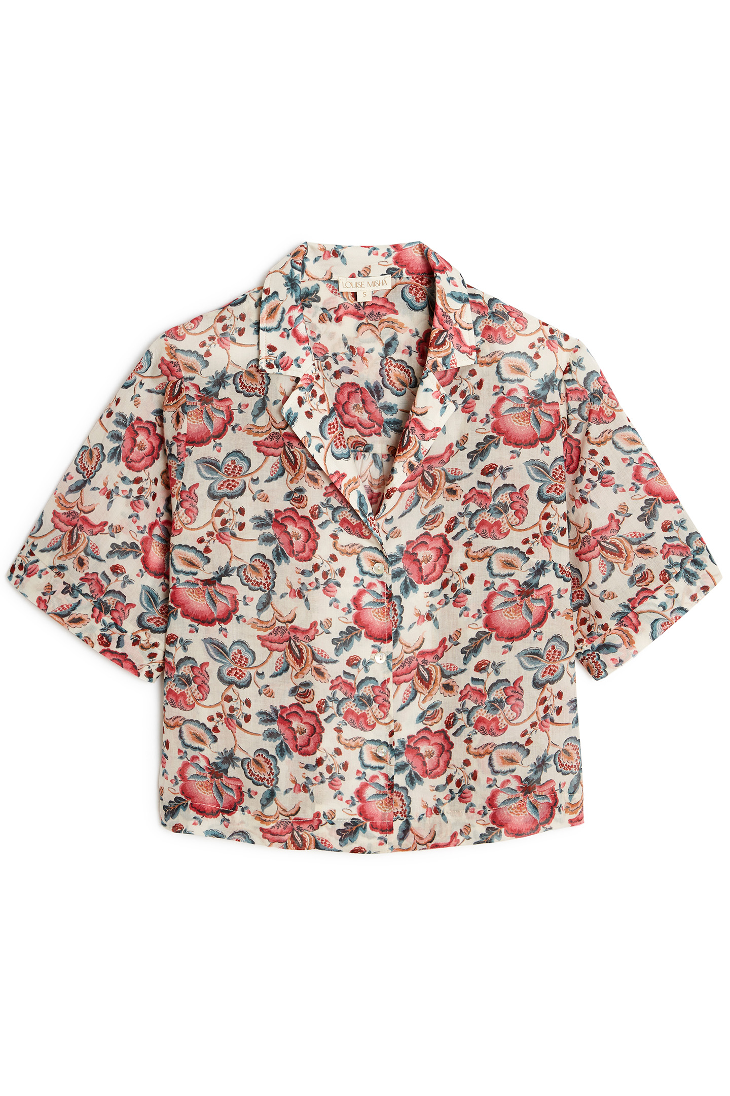 PAJAMAS TOP LOULOU CREAM INDIAN FLOWERS 2