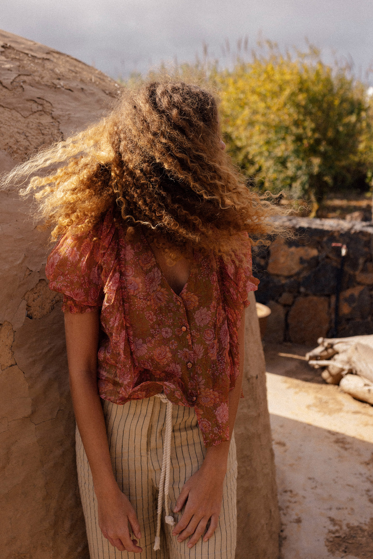 BLOUSE ALI BRONZE GARDEN FLOWER 9