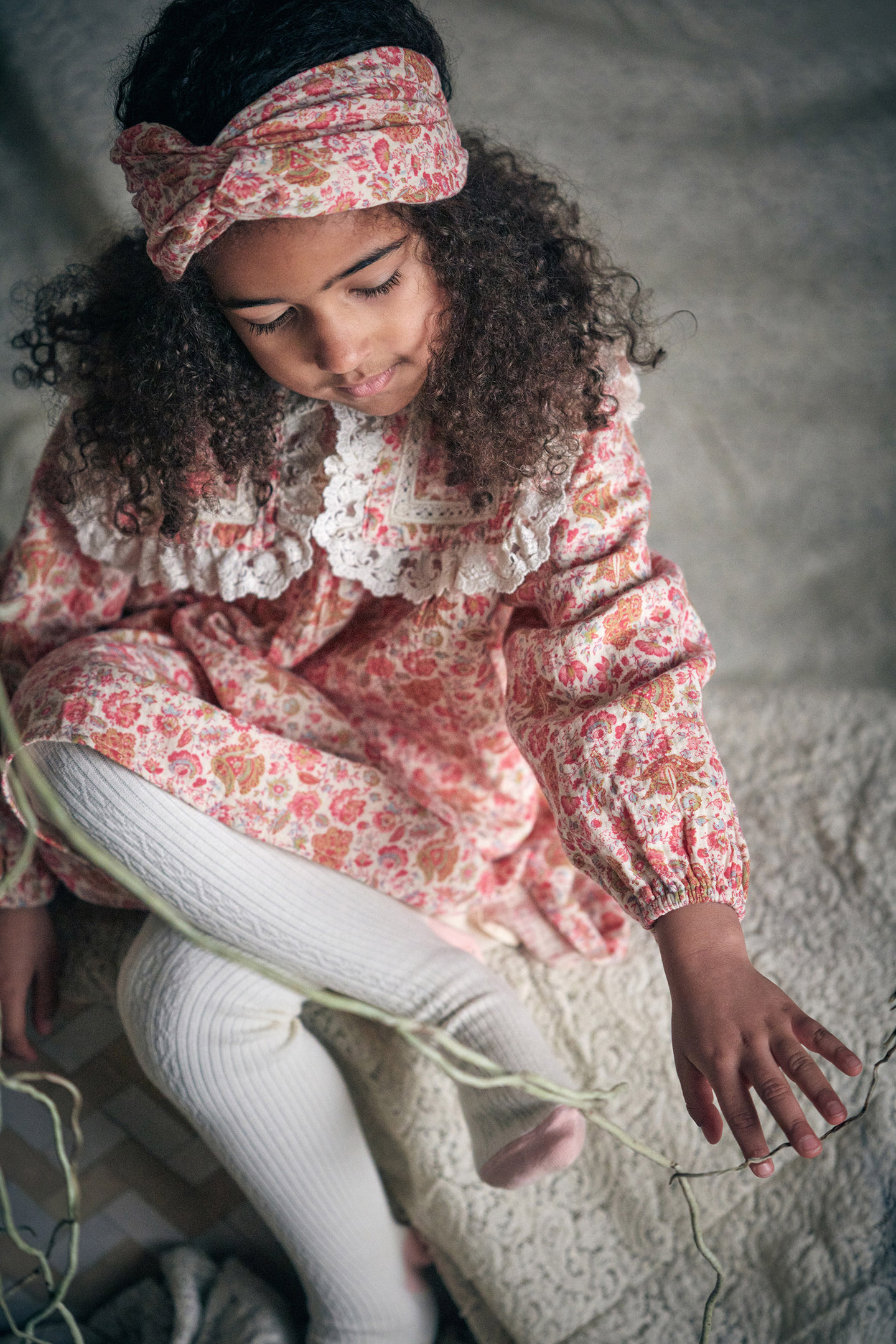 DRESS ARINOLA CREAM FLOWER FIELDS 5